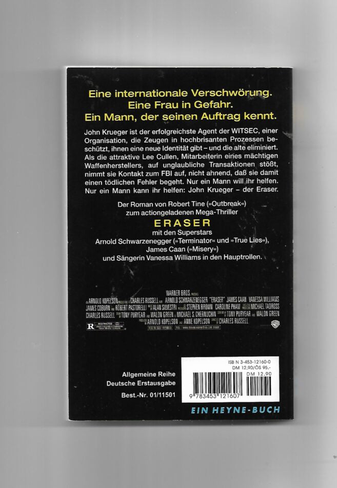 Kriminalroman Eraser von Robert Tine Heyne 1990