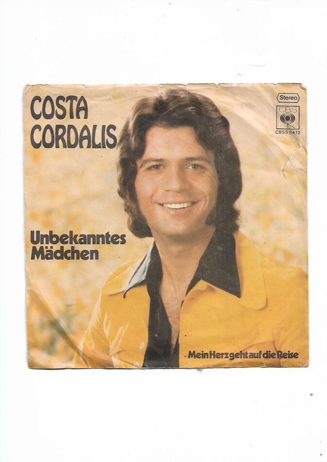 Flohmarkt Vinyl Single Costa Cordalis Unbekanntes Mädchen