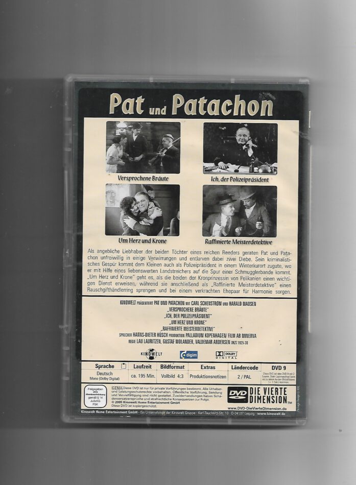DVD Pat und Patachon Sprecher Hanns-Dieter Hüsch Versprochene Bräute und weitere Episoden