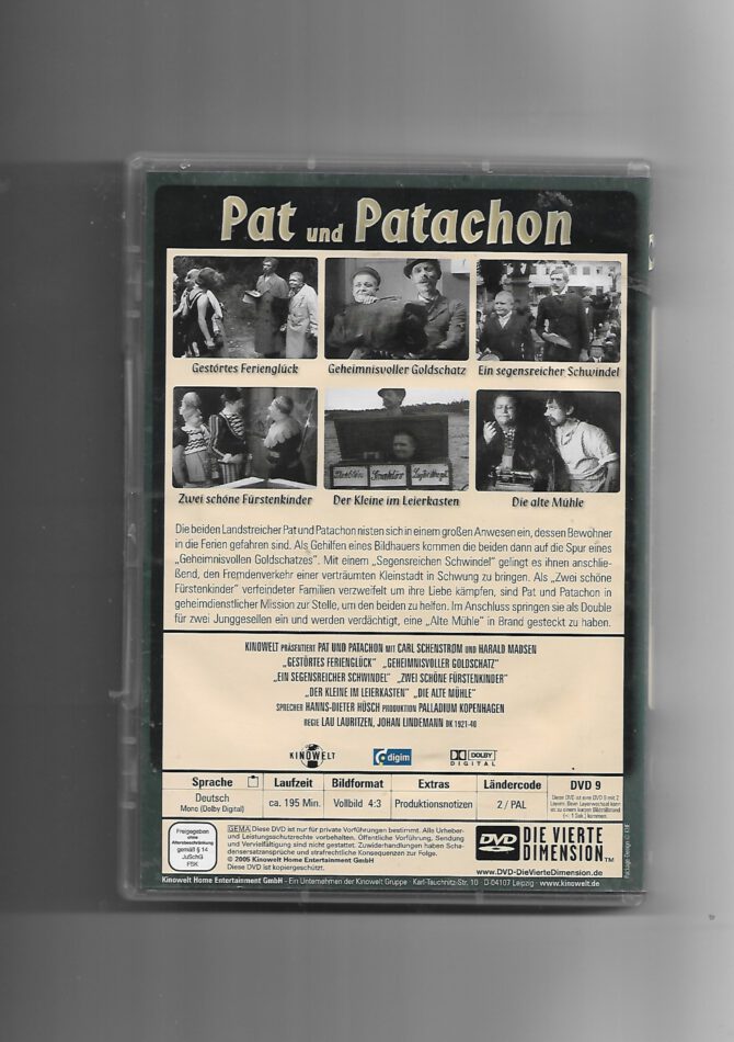 DVD Pat und Patachon Sprecher Hanns-Dieter Hüsch Gestörtes Ferienglück und weitere Episoden