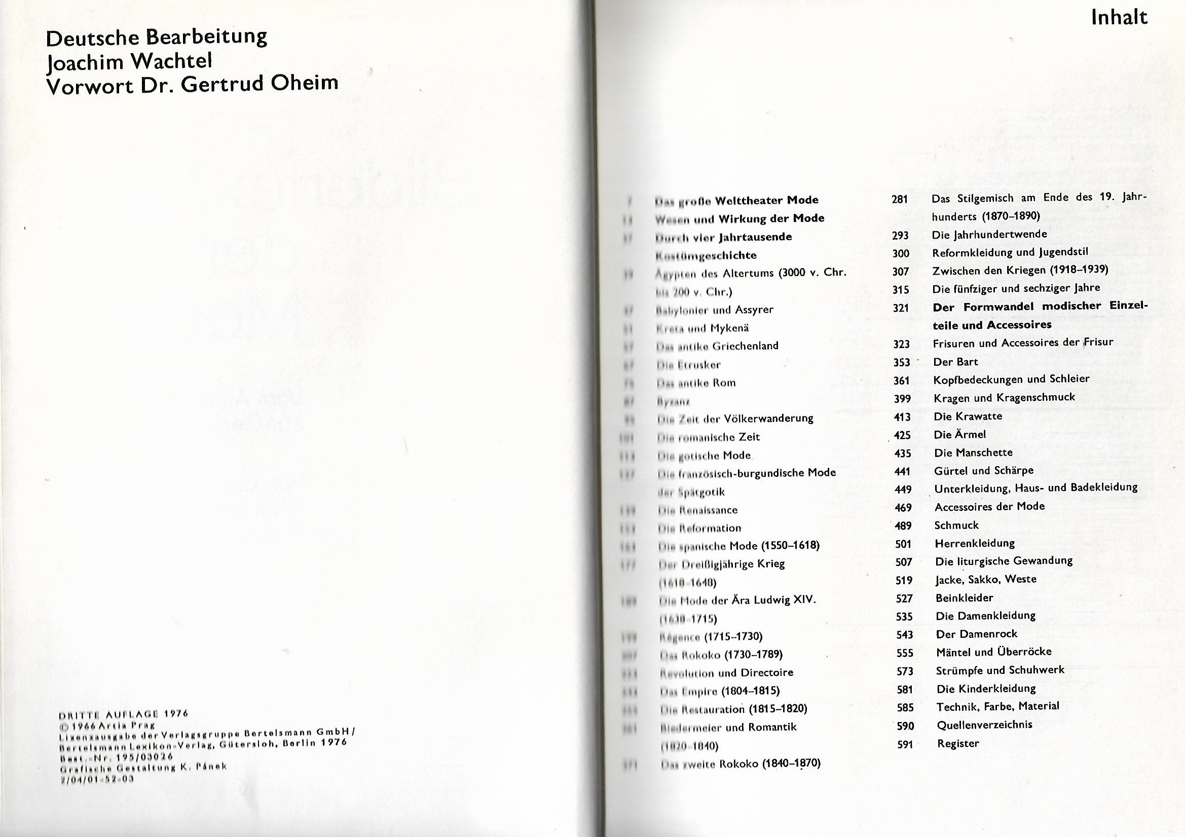 Kulturgeschichte Ludmila Kybalova Das große Bilderlexikon der Mode Lizenzausgabe Bertelsmann 1976