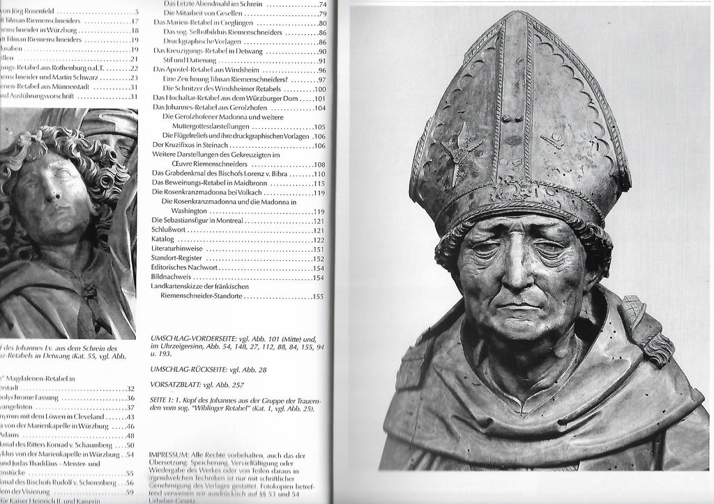 Kunst Iris Kalden-Rosenfeld Tilman Riemenschneider und seine Werkstatt Karl Robert Langewiesche Verlagsbuchhandlung 2001