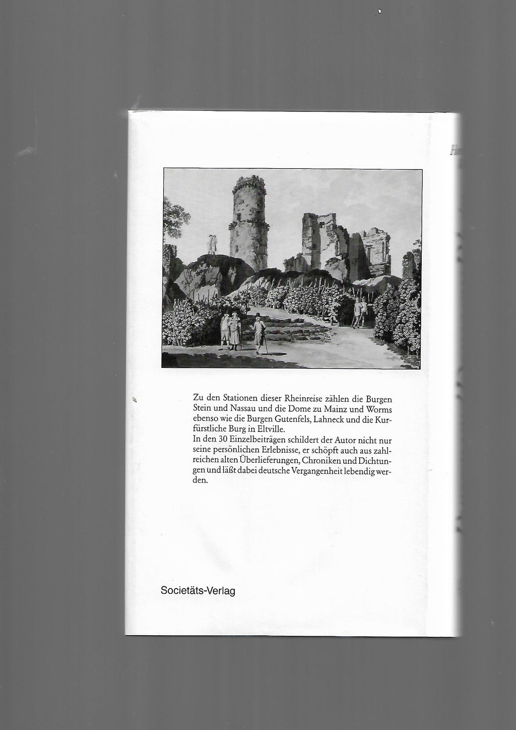 Kulturgeschichte Hans-Heinrich Welchert Burgen und Dome am Rhein Societäts-Verlag 1992