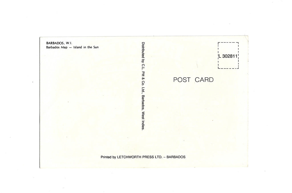 Postkarte A6 Flohmarkt alt Barbados Island in the sun