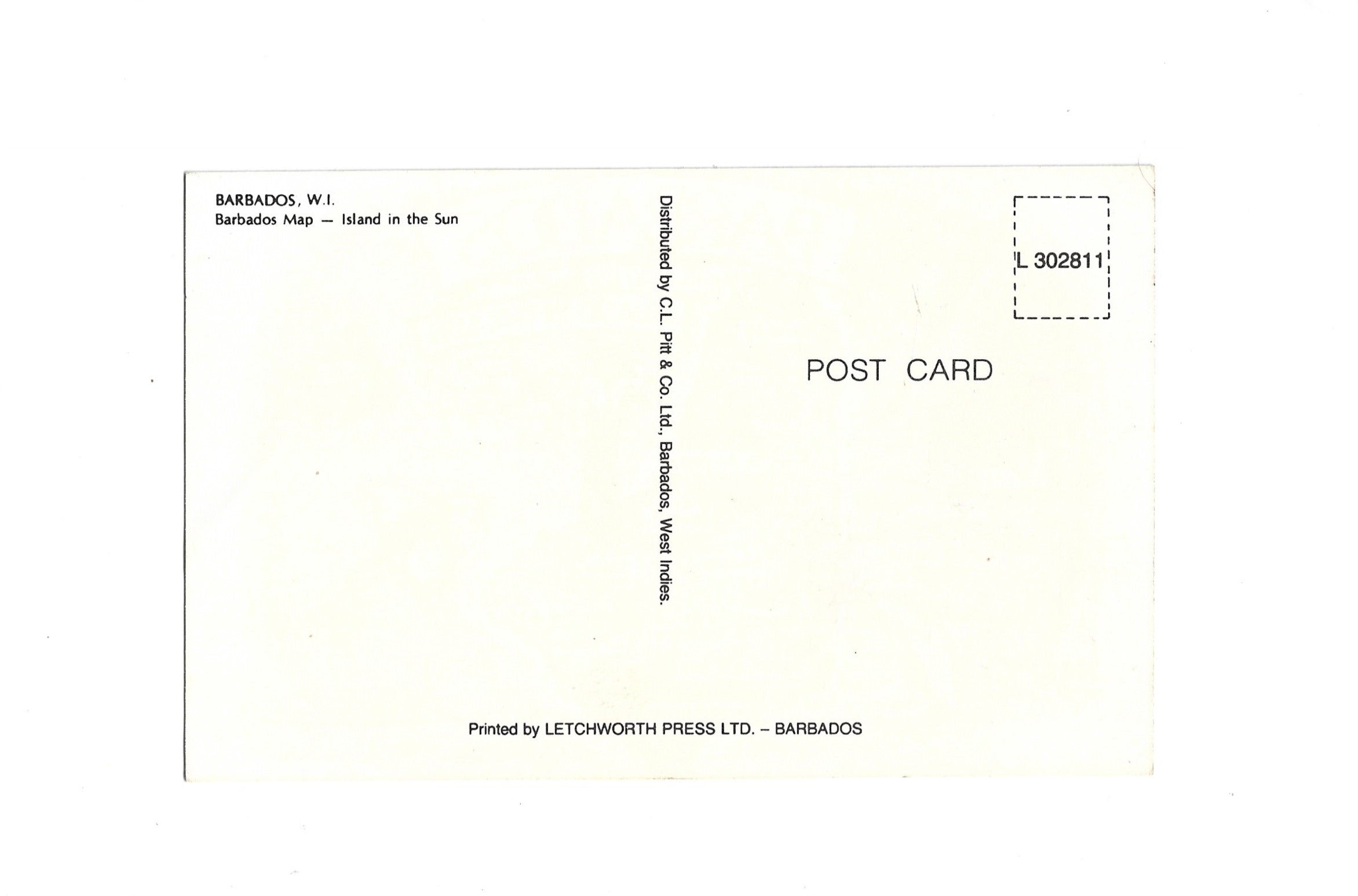Postkarte A6 Flohmarkt alt Barbados Island in the sun