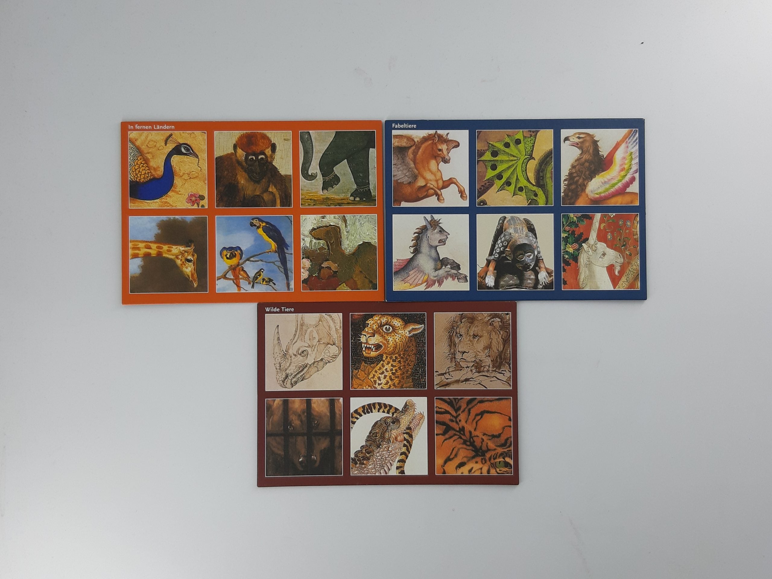 Dies & Das Prestel Kunstlotto Kunstspiel Suchen Erkennen Sammeln mit wunderschönen Tiermotiven
