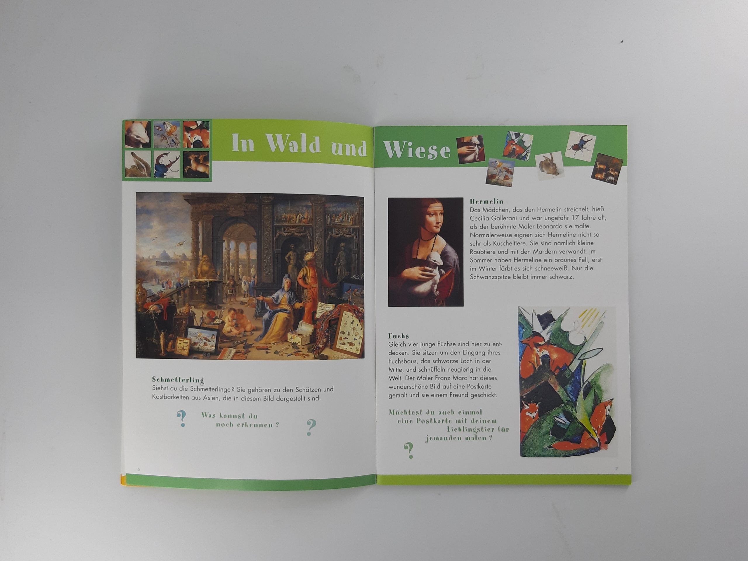 Dies & Das Prestel Kunstlotto Kunstspiel Suchen Erkennen Sammeln mit wunderschönen Tiermotiven