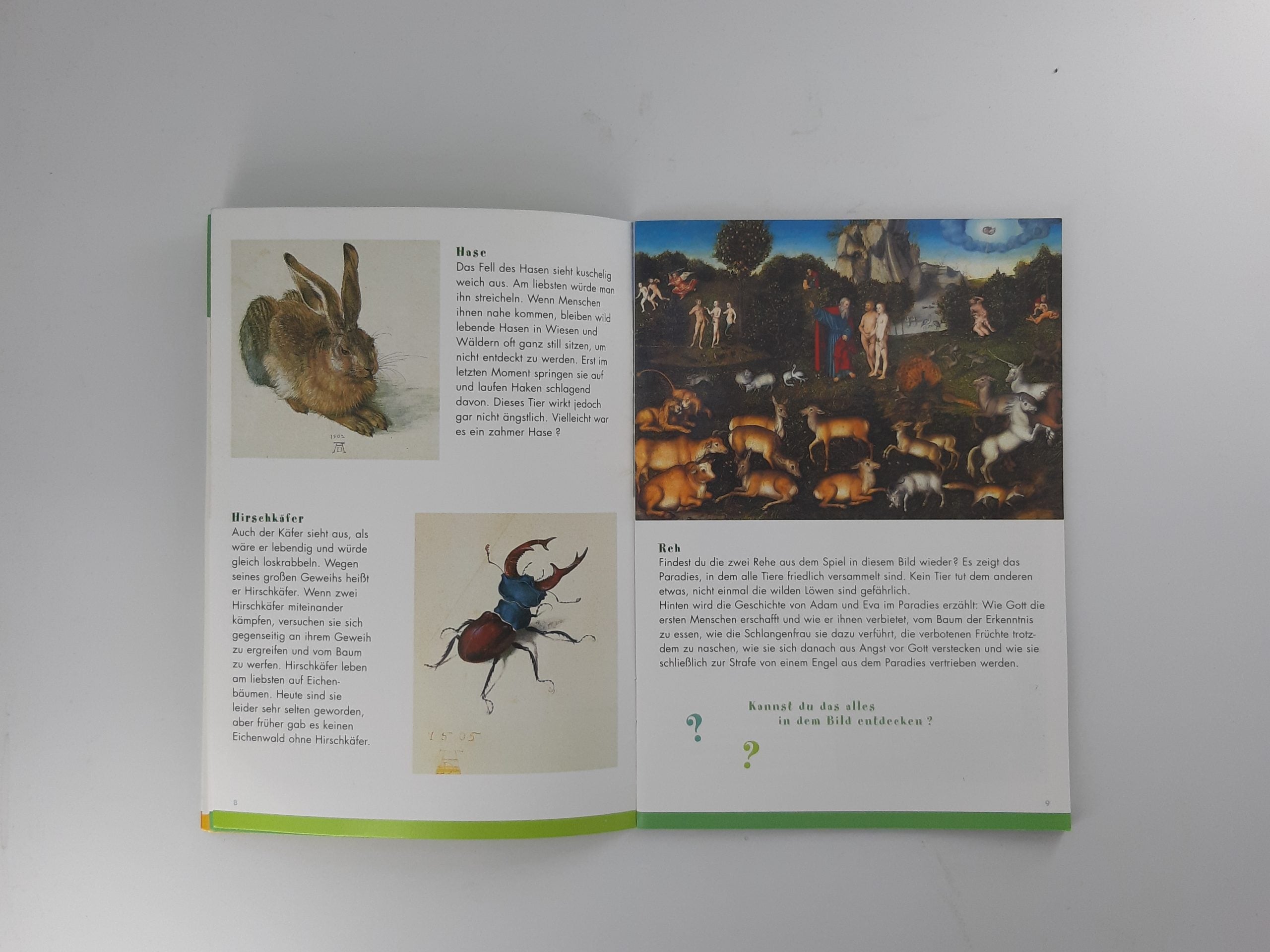 Dies & Das Prestel Kunstlotto Kunstspiel Suchen Erkennen Sammeln mit wunderschönen Tiermotiven