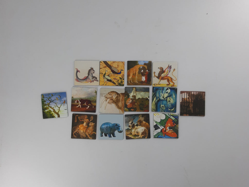 Dies & Das Prestel Kunstlotto Kunstspiel Suchen Erkennen Sammeln mit wunderschönen Tiermotiven