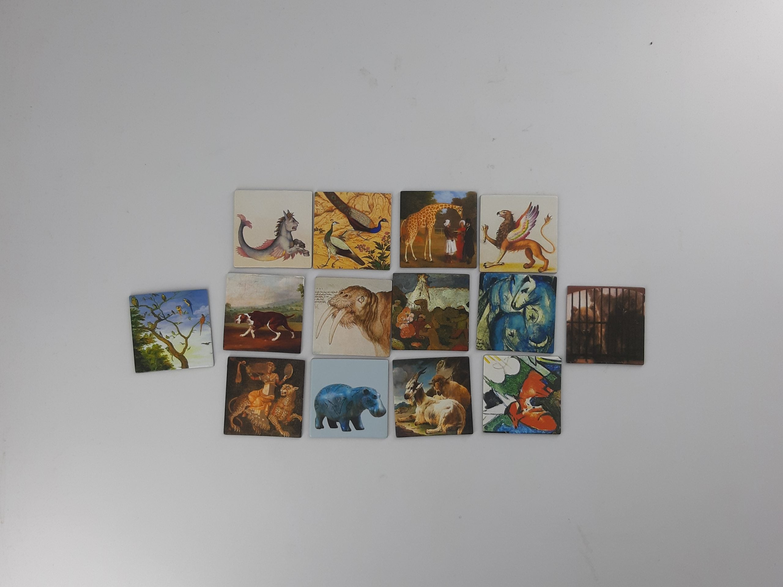 Dies & Das Prestel Kunstlotto Kunstspiel Suchen Erkennen Sammeln mit wunderschönen Tiermotiven