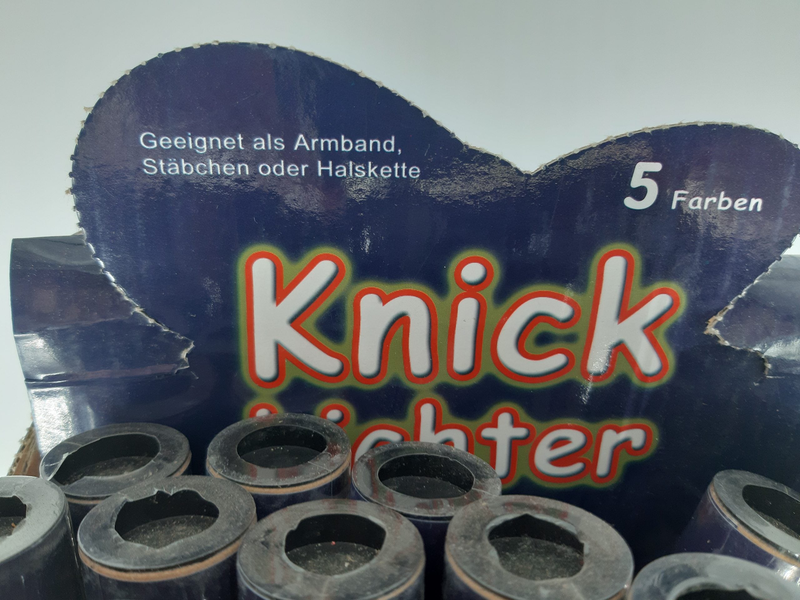 Dies & Das Knicklicht 10 Stück in 5 verschiedenen Farben geeignet als Armband Stäbchen oder Halskette!
