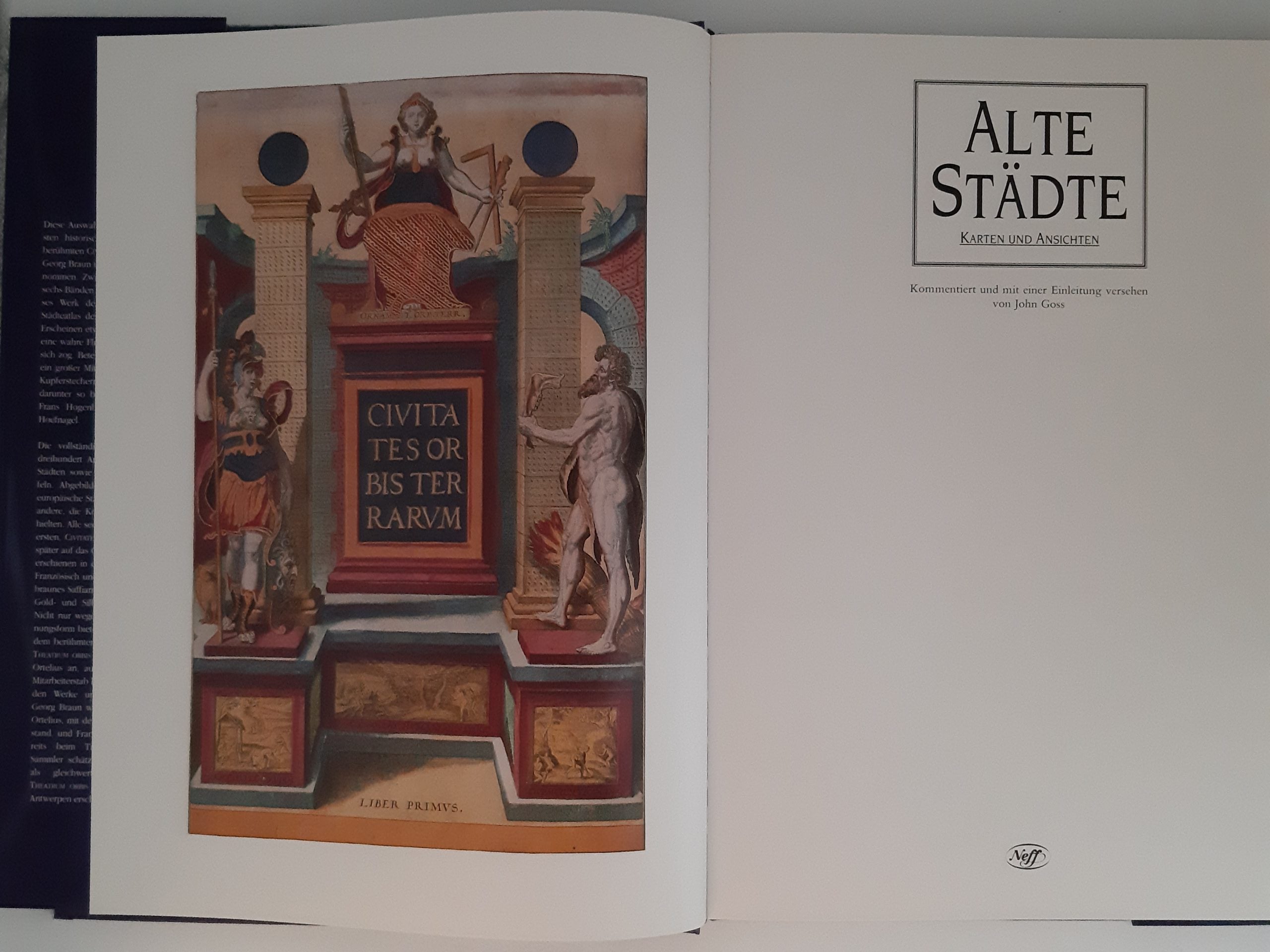 Kulturgeschichte  John Goss Alte Städte Karten und Ansichten Neff Verlag Wien 1991