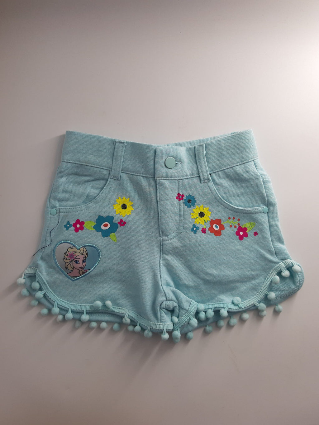 Shorts Kurze Hose Pants Eiskönigin Frozen Motiv Elsa Flower 116 cm 6 Jahre neu