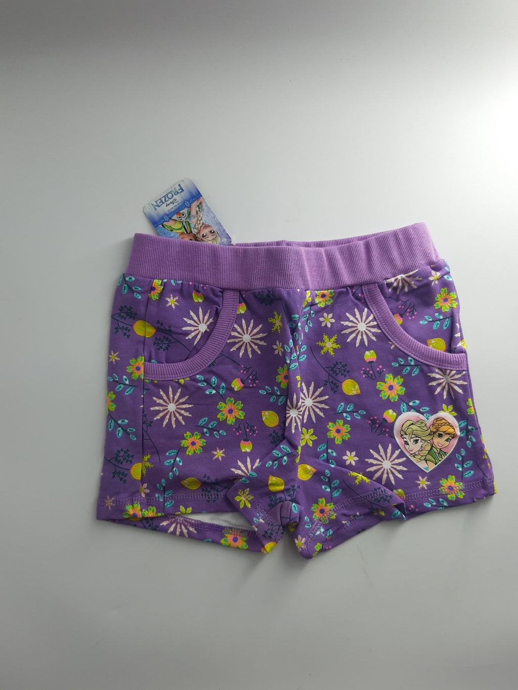 Shorts Kurze Hose Pants Eiskönigin Frozen Motiv Anna & Elsa violett Größe 140 10 Jahre neu
