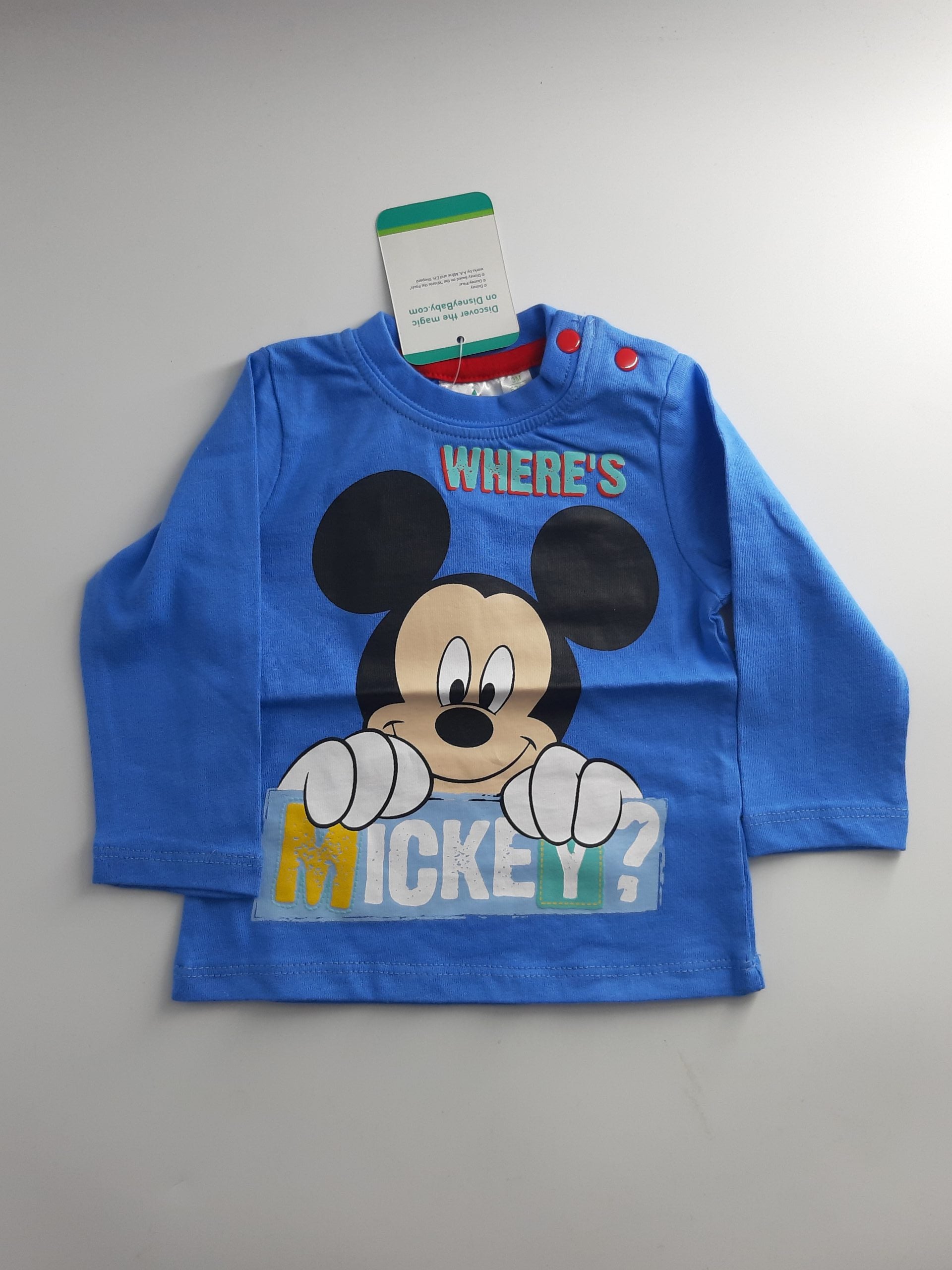 Langarmshirt Disney Baby Where's Mickey? Größe 92cm 24 Monate