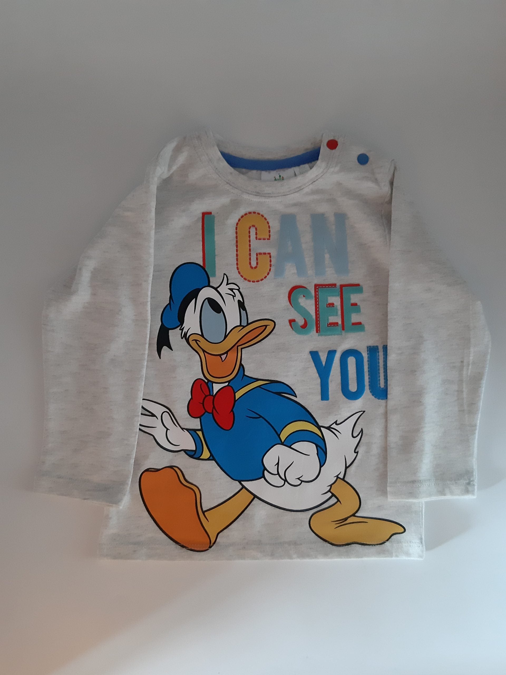 Langarmshirt Disney Baby Donald I can see you  Größe 68 cm 6 Monate