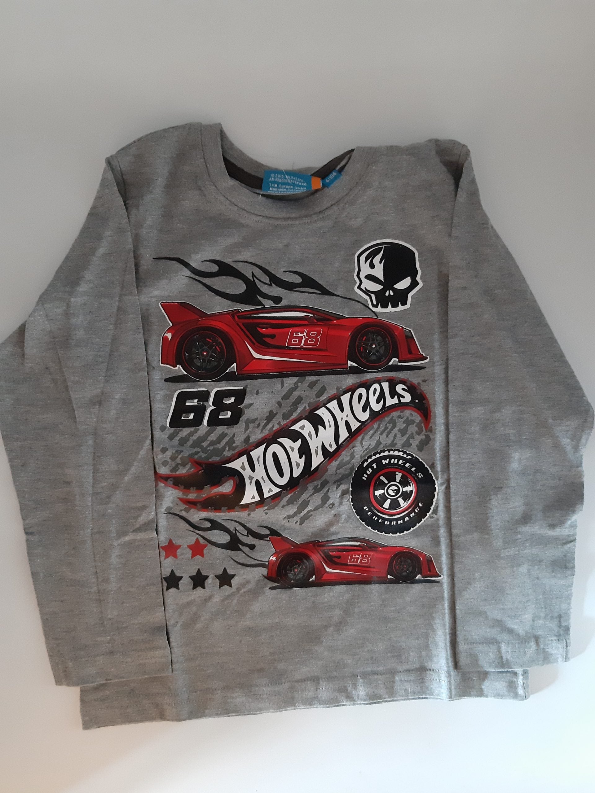 Langarmshirt Hot Wheels  Größe 4 / 104 neu
