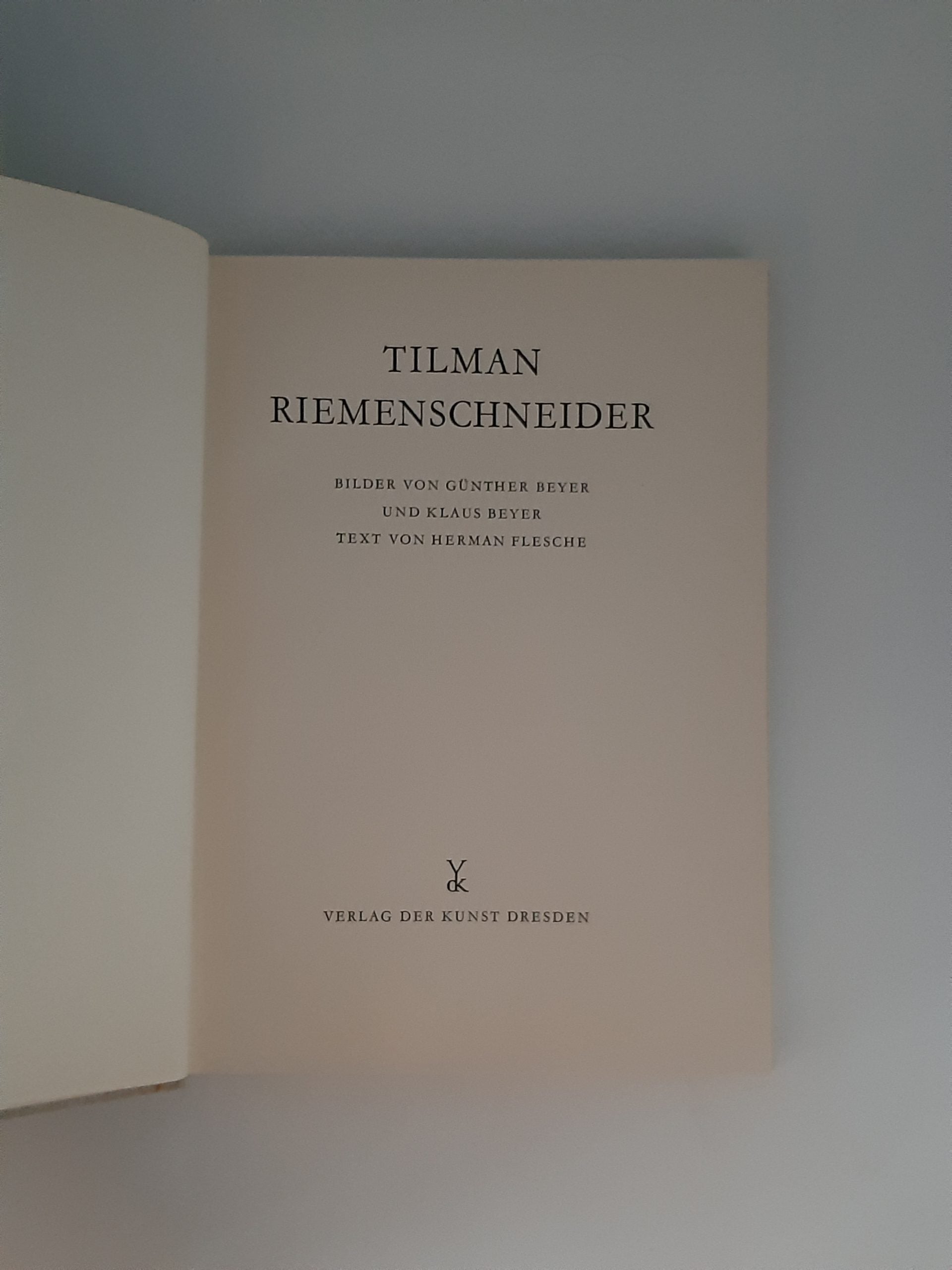 Kunst Herman Flesche - Tilman  Riemenschneider - Verlag der Kunst 1957