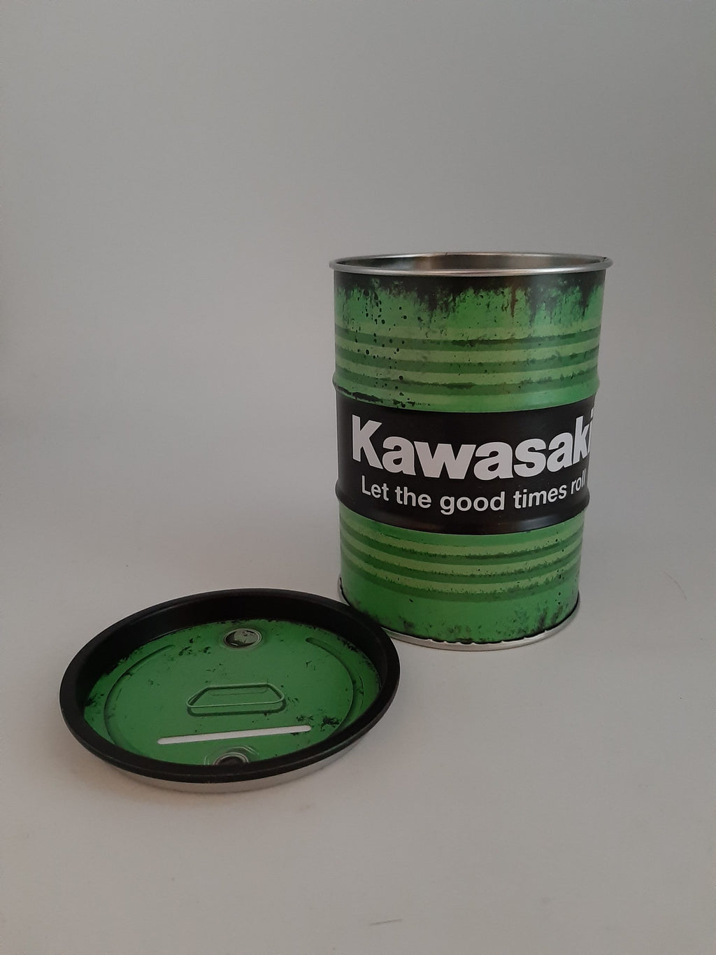 Spardose Ölfass Kawasaki - Let the good times roll (Nostalgic Art)