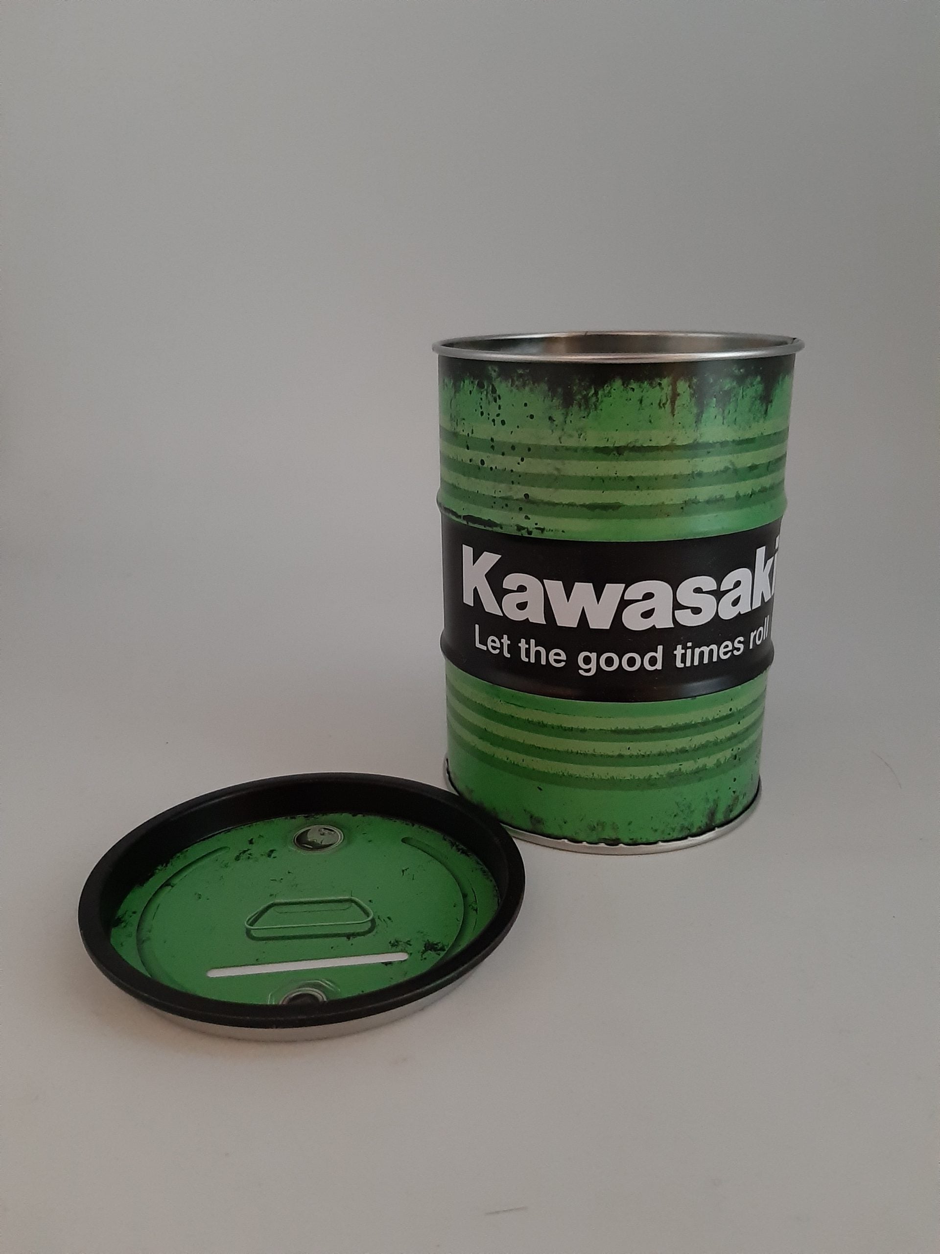 Spardose Ölfass Kawasaki - Let the good times roll (Nostalgic Art)
