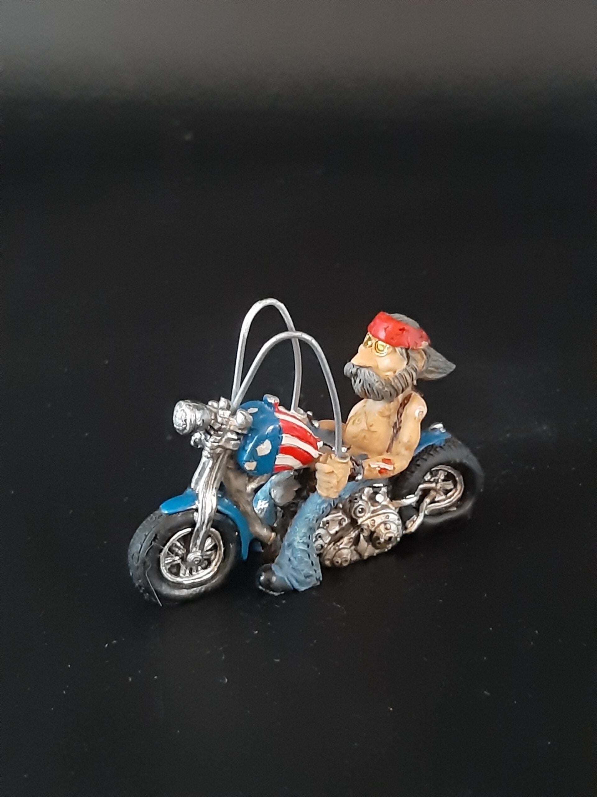 Dies & Das - Figur Biker USA klein aus Polyresin Länge ca 7 cm