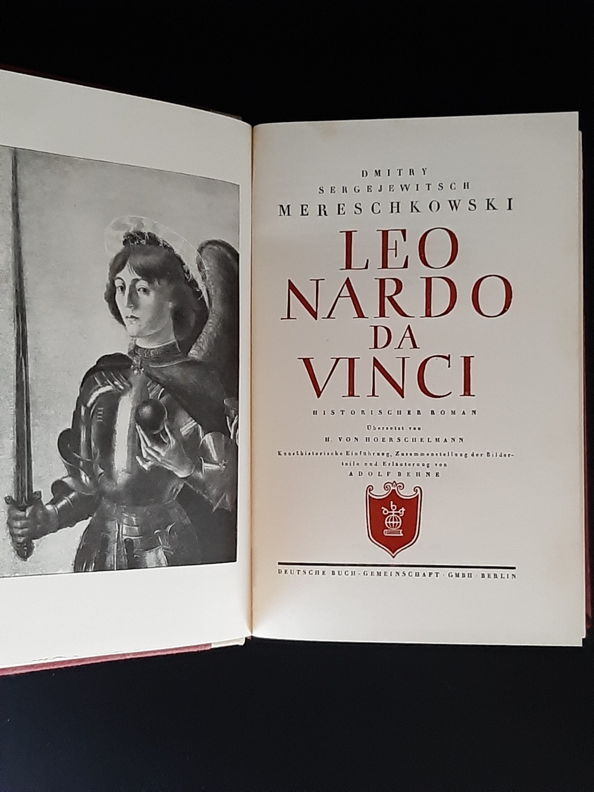 Historischer Roman Mereschkowski Leonardo Da Vinci Deutsche Buchgemeinschaft ca. 1930