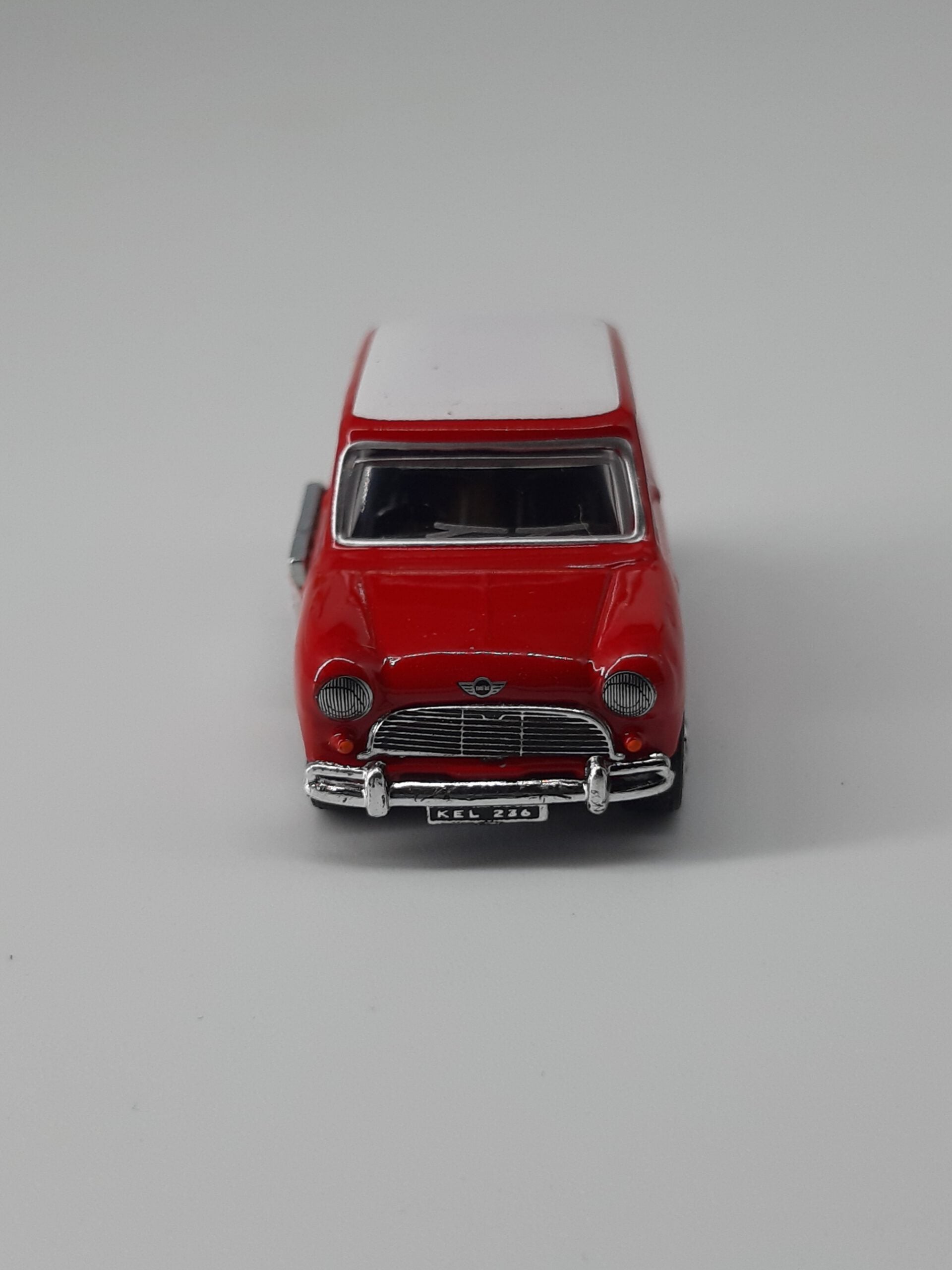 Automagnet Mini Cooper rot - Dach weiß