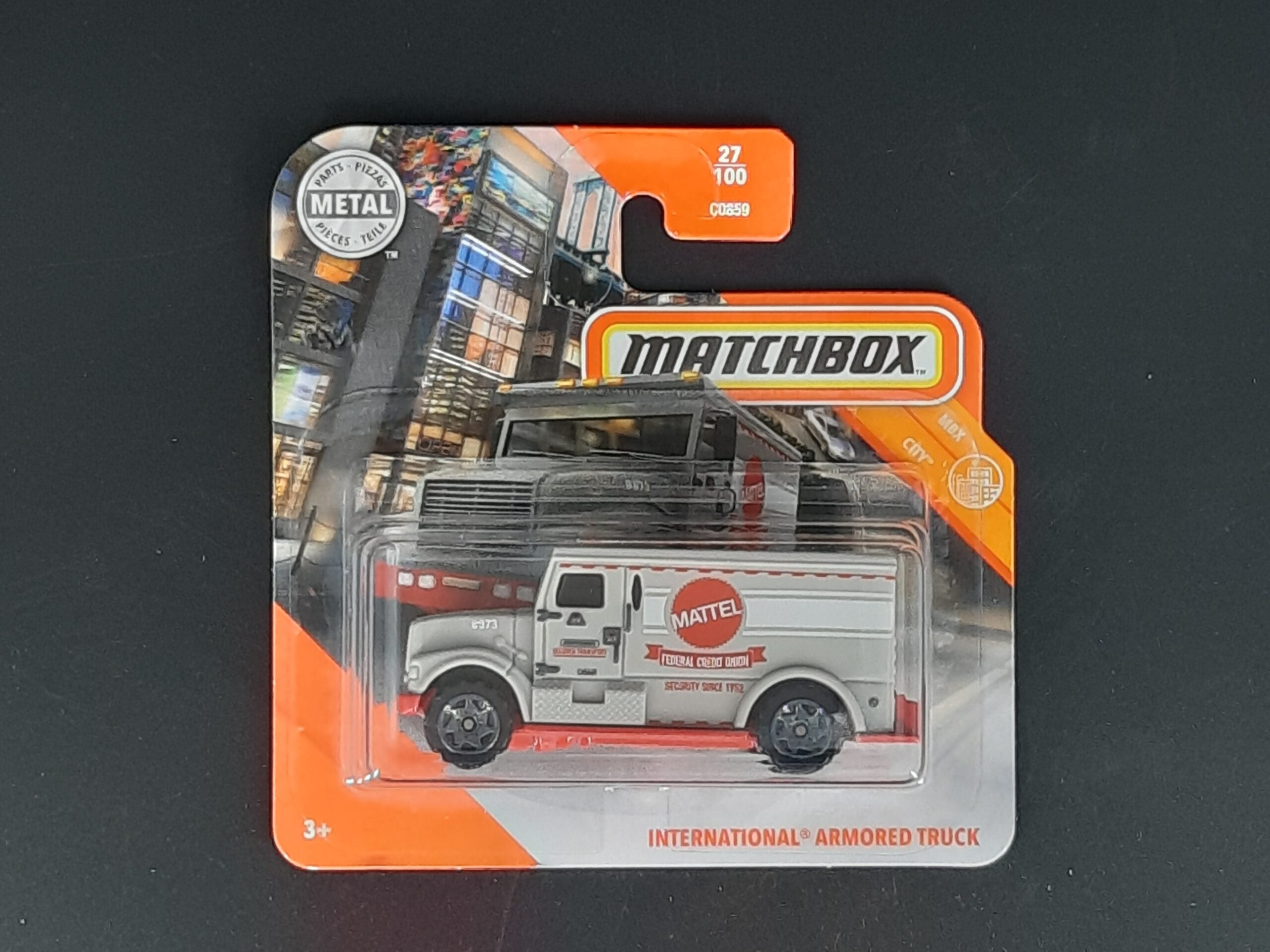 Matchbox International Armored Truck - MBX City 27/100 (Metall-Druckguss, Mattel) neu OVP 1:64