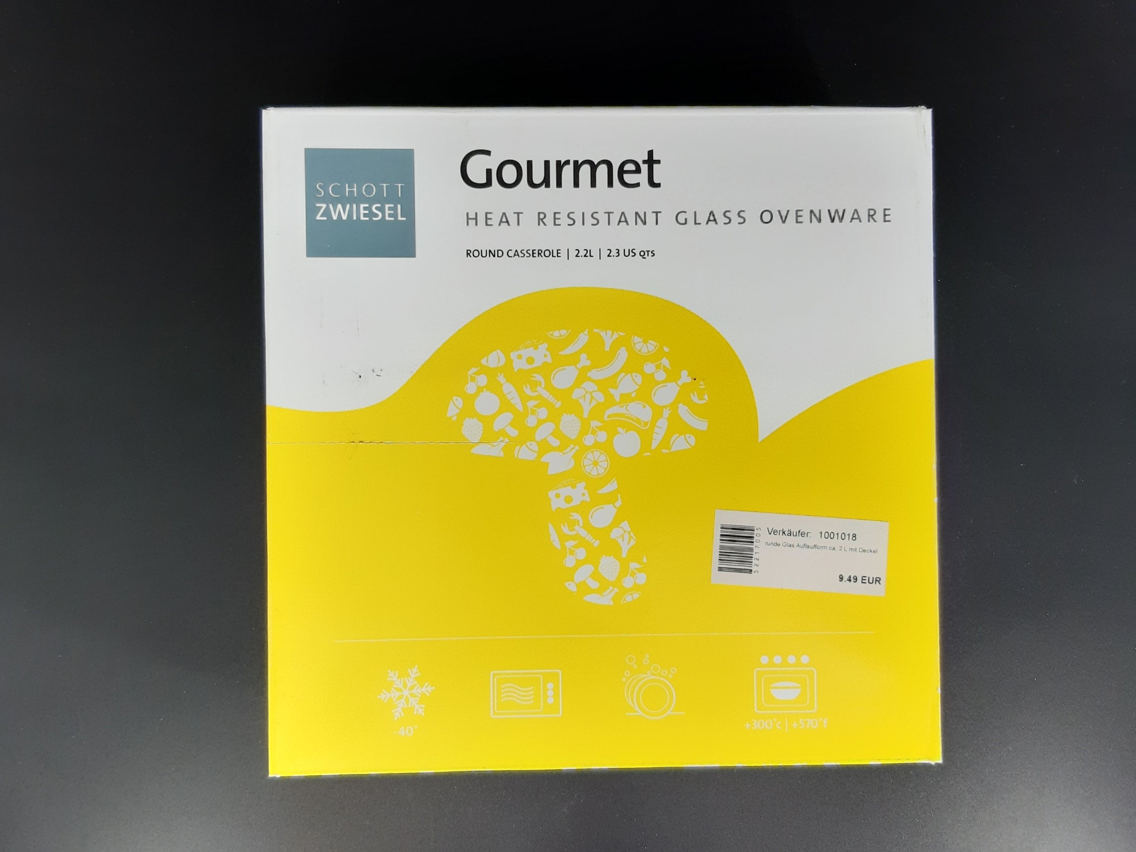 Haushaltswaren Schott Zwiesel Auflaufform Kasserolle 2,2 L mit Deckel rund