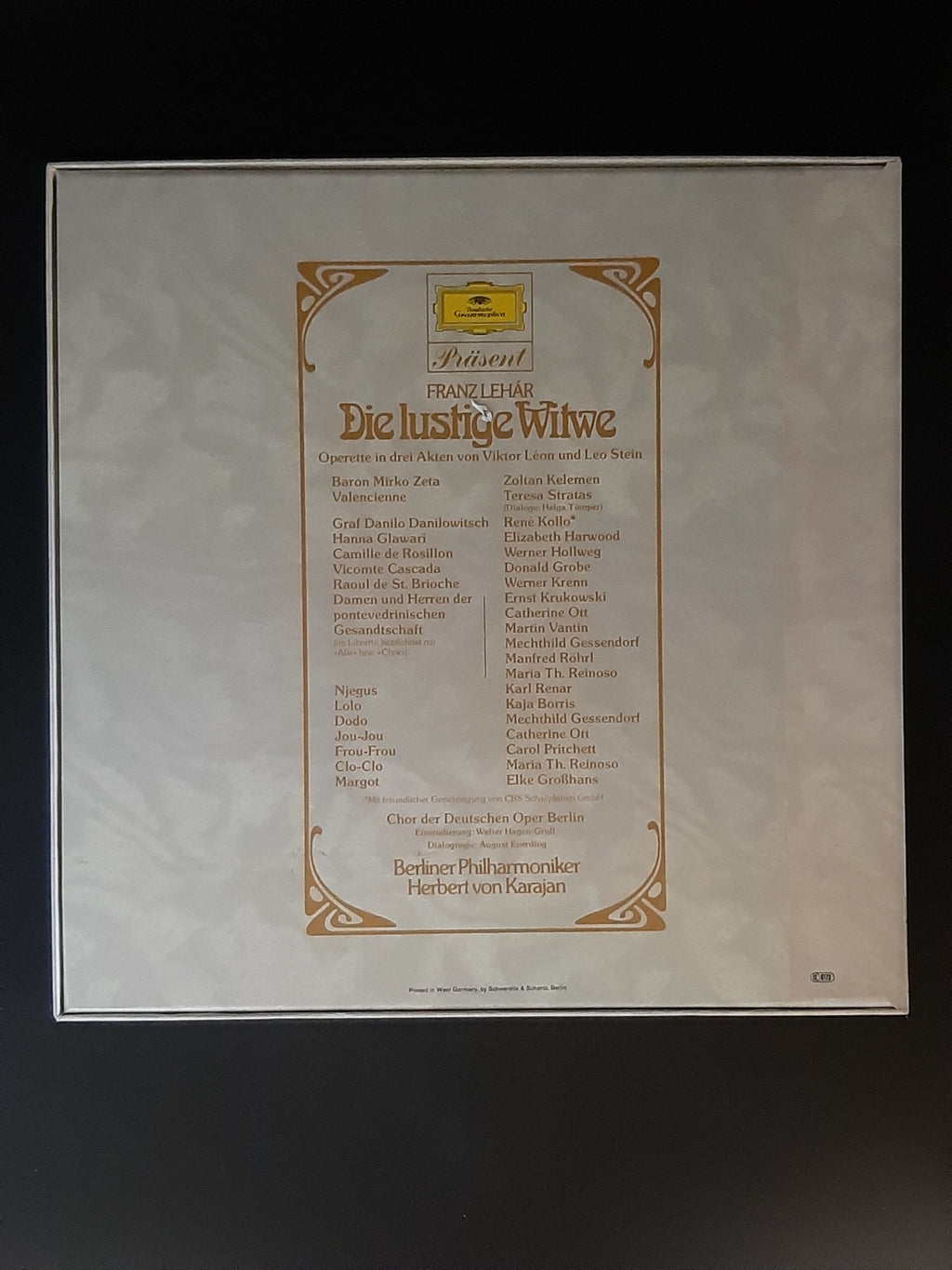 LP Schallplatte Berliner Philharmoniker Herbert von Karajan Die lustige Witwe Operette Franz Lehar Deutsche Grammophon 1973 