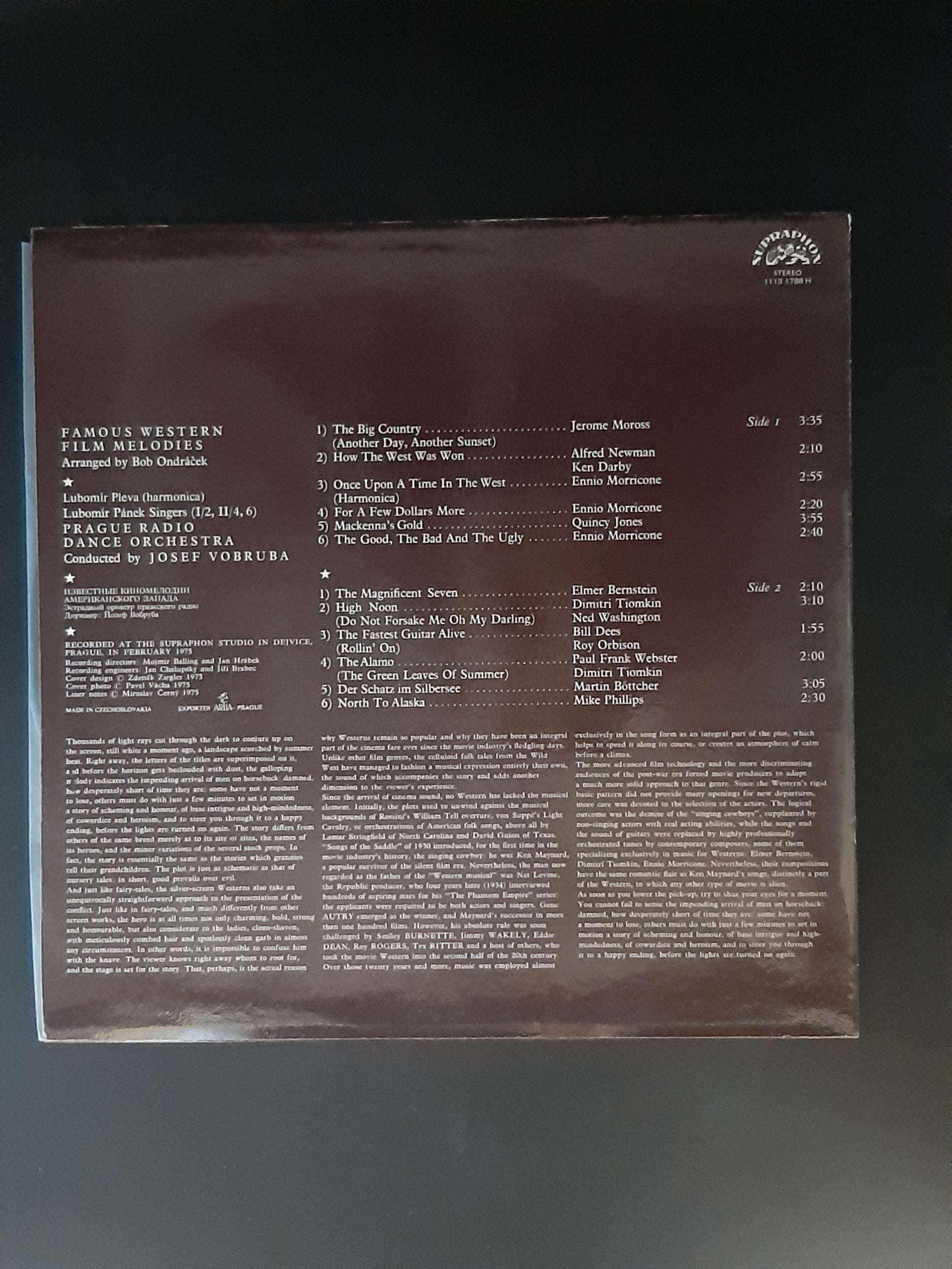 LP Schallplatte famous Western Film Melodies  1975