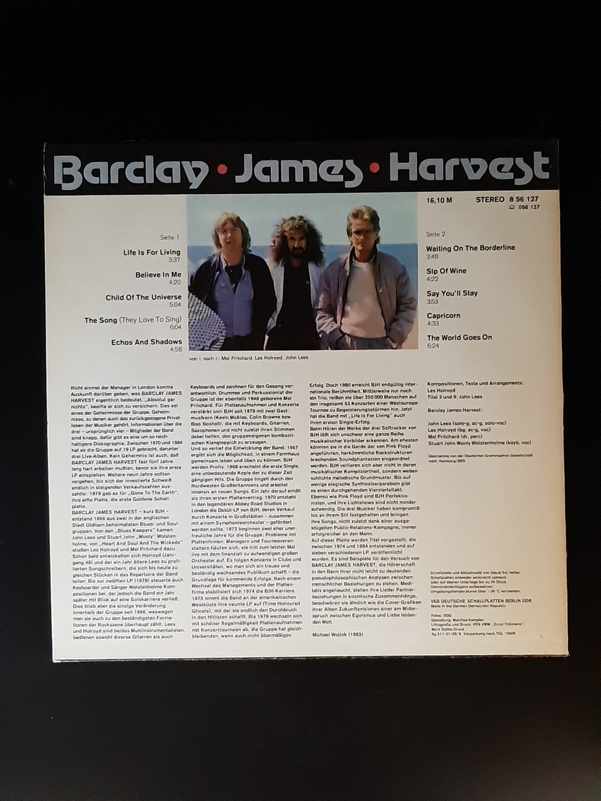 LP Schallplatte Vinyl Barclay James Harvest Amiga 1985