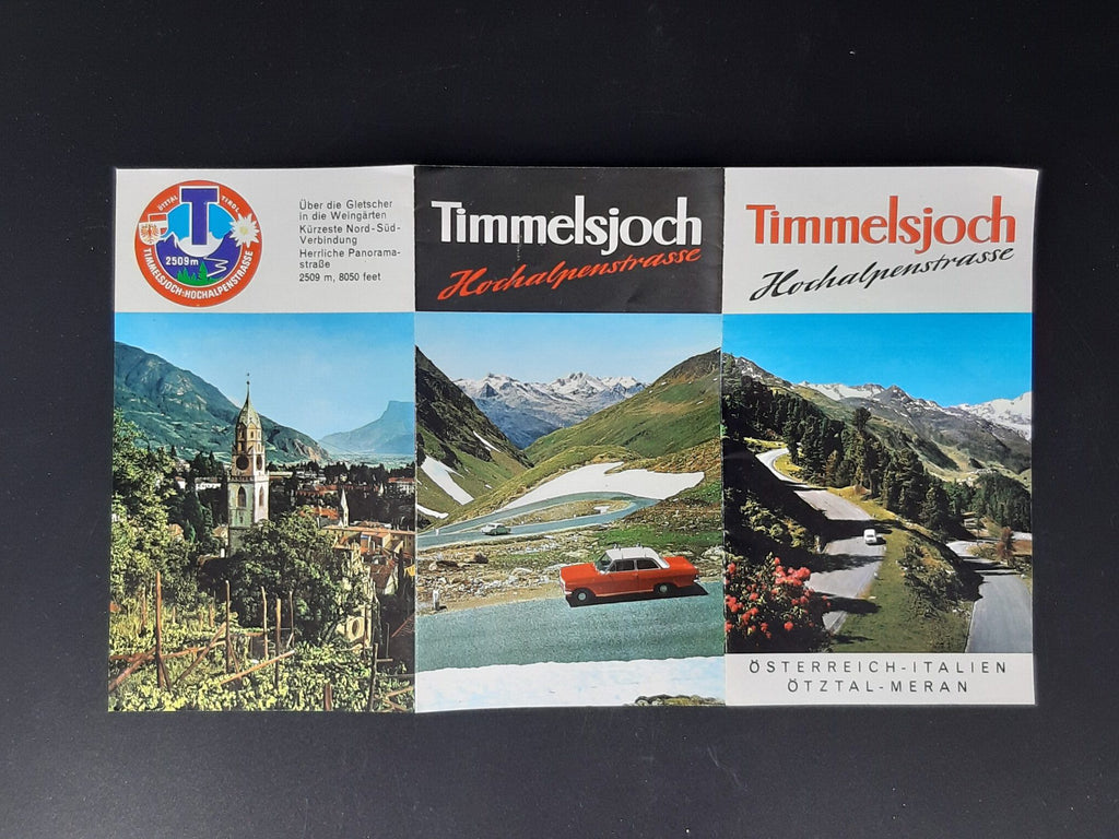 Dies & Das Prospekt Timmelsjoch Hochalpenstraße Anfang 70er Jahre