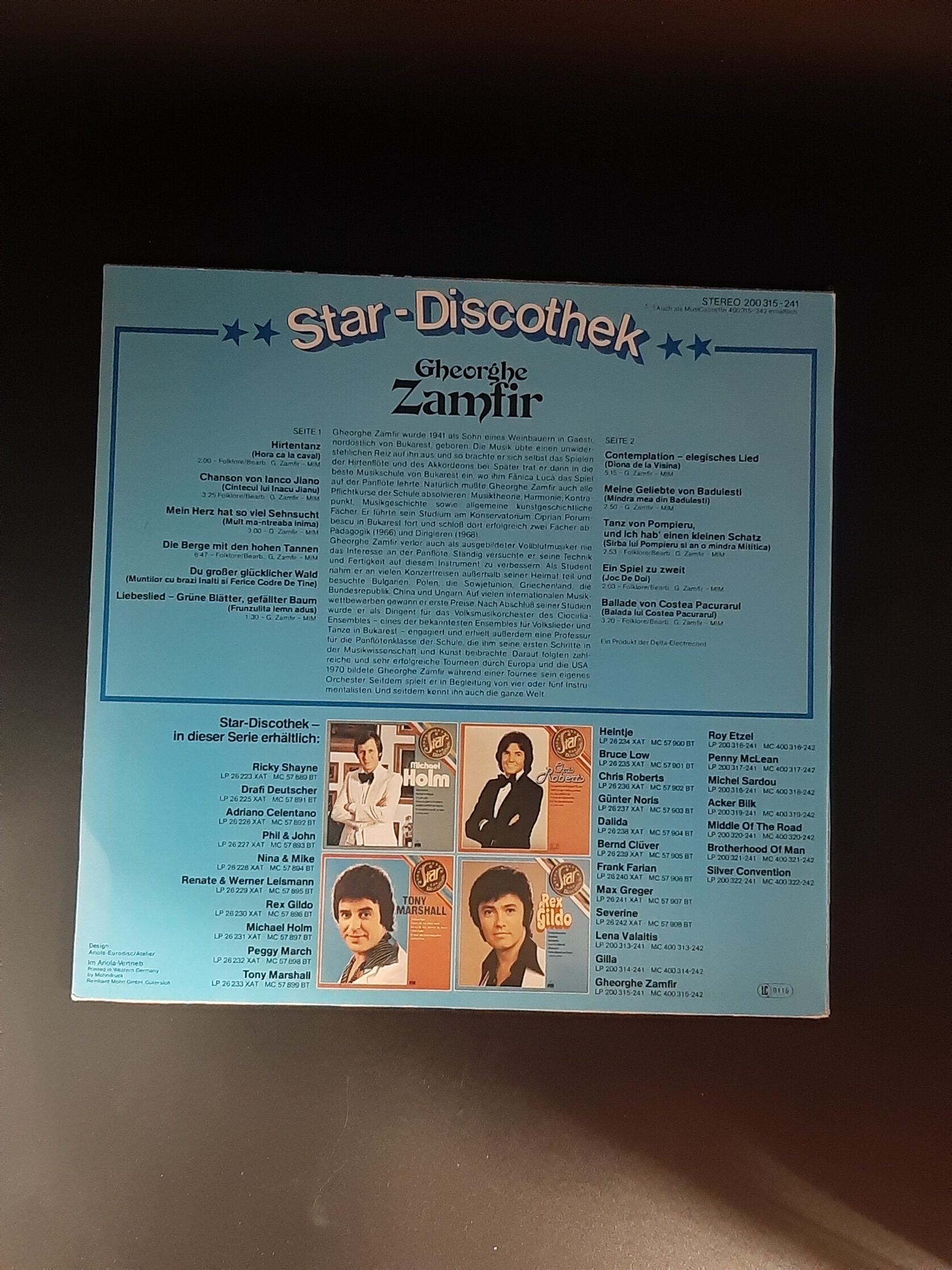 LP Schallplatte Vinyl Gheorge Zamfir Meister der Pan-Flöte Star-Discothek Ariola 1979