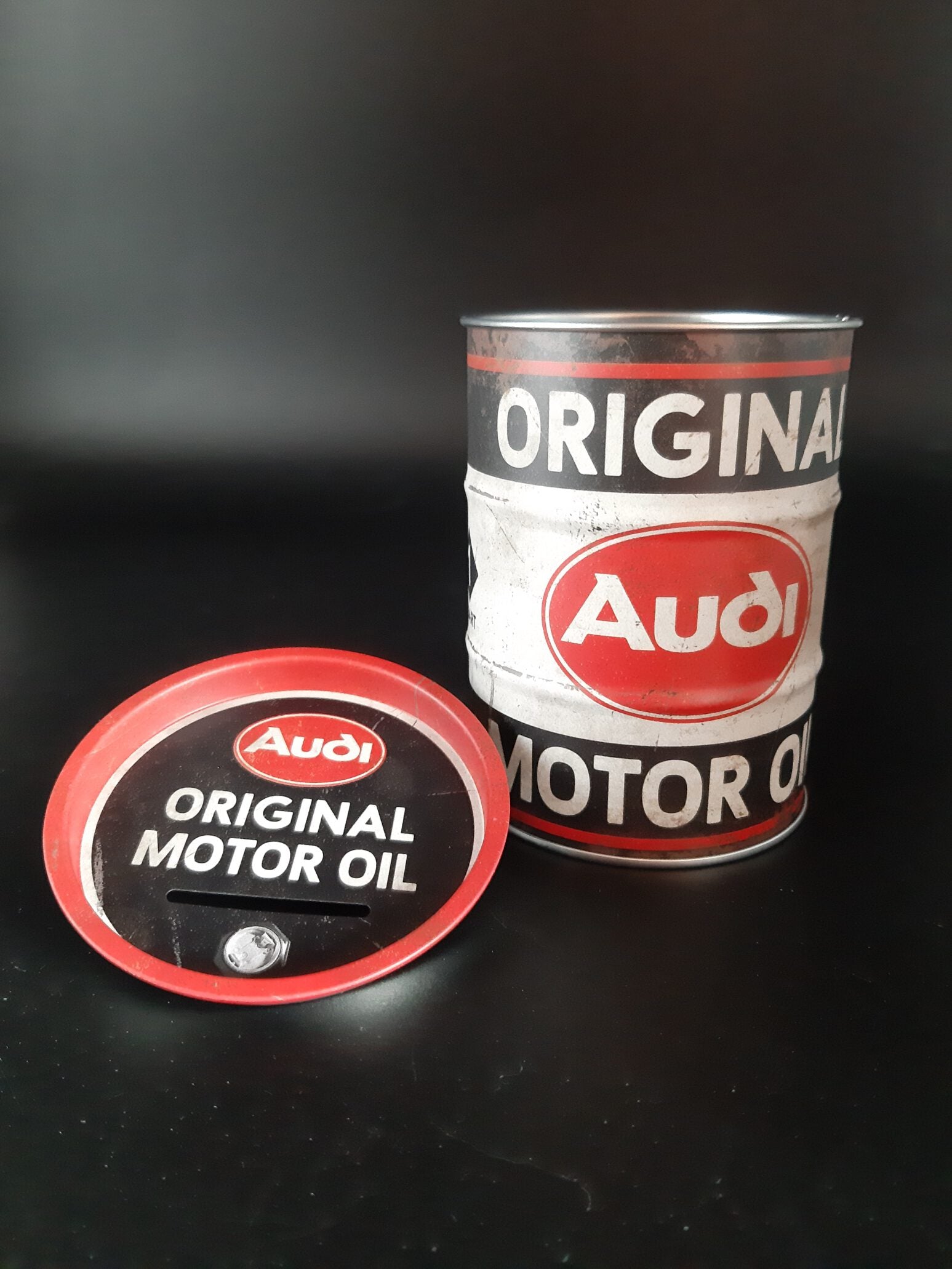 Spardose Ölfass Audi - Original Motor Oil (Nostalgic Art)