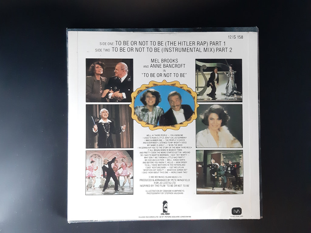Maxi-Single Schallplatte Vinyl  Mel Brooks To be or not to be (The Hitler Rap)  Electronic-Synth-Pop 1983
