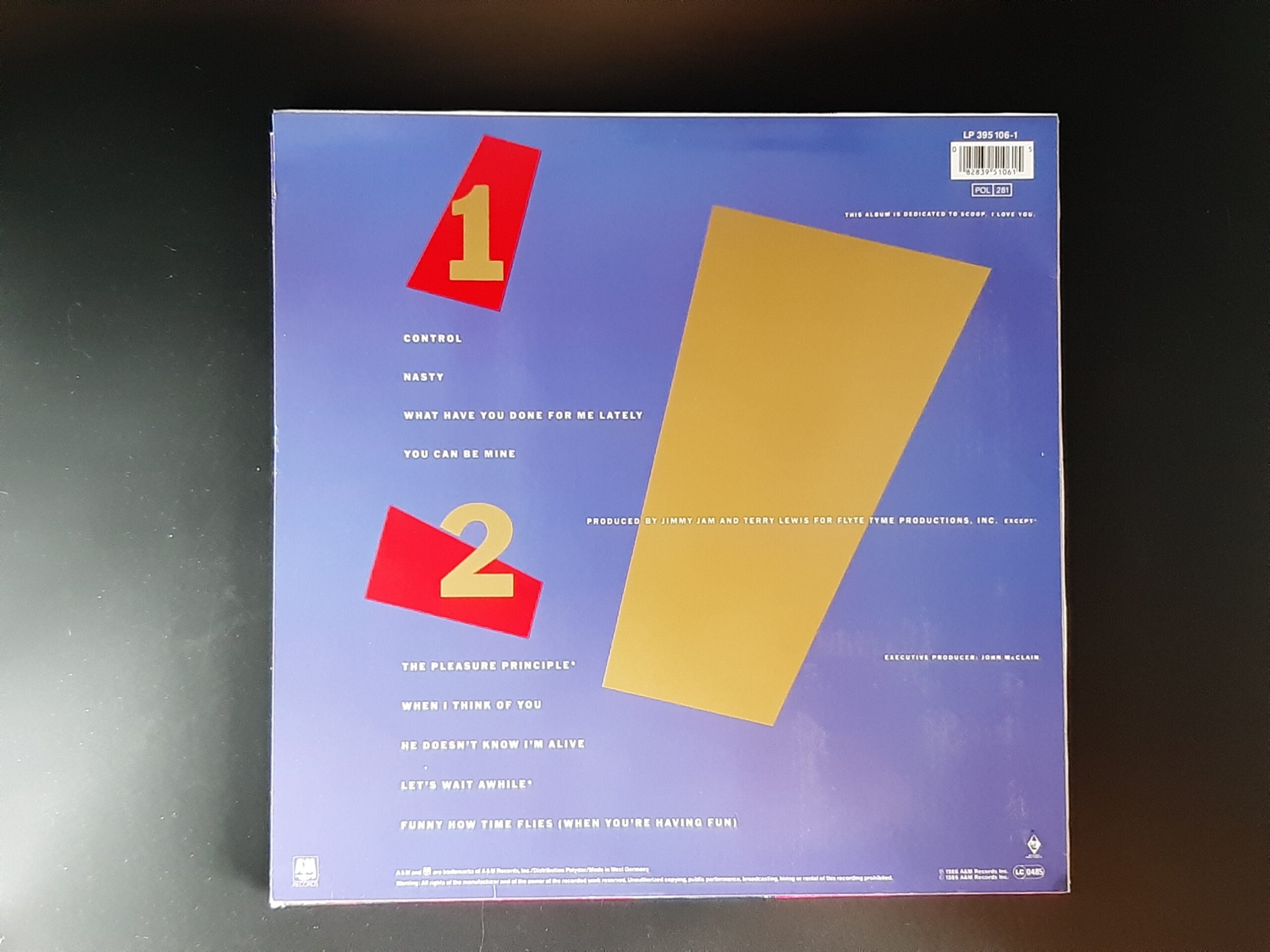 LP Schallplatte Vinyl  Janet Jackson Control A&M Records 1986