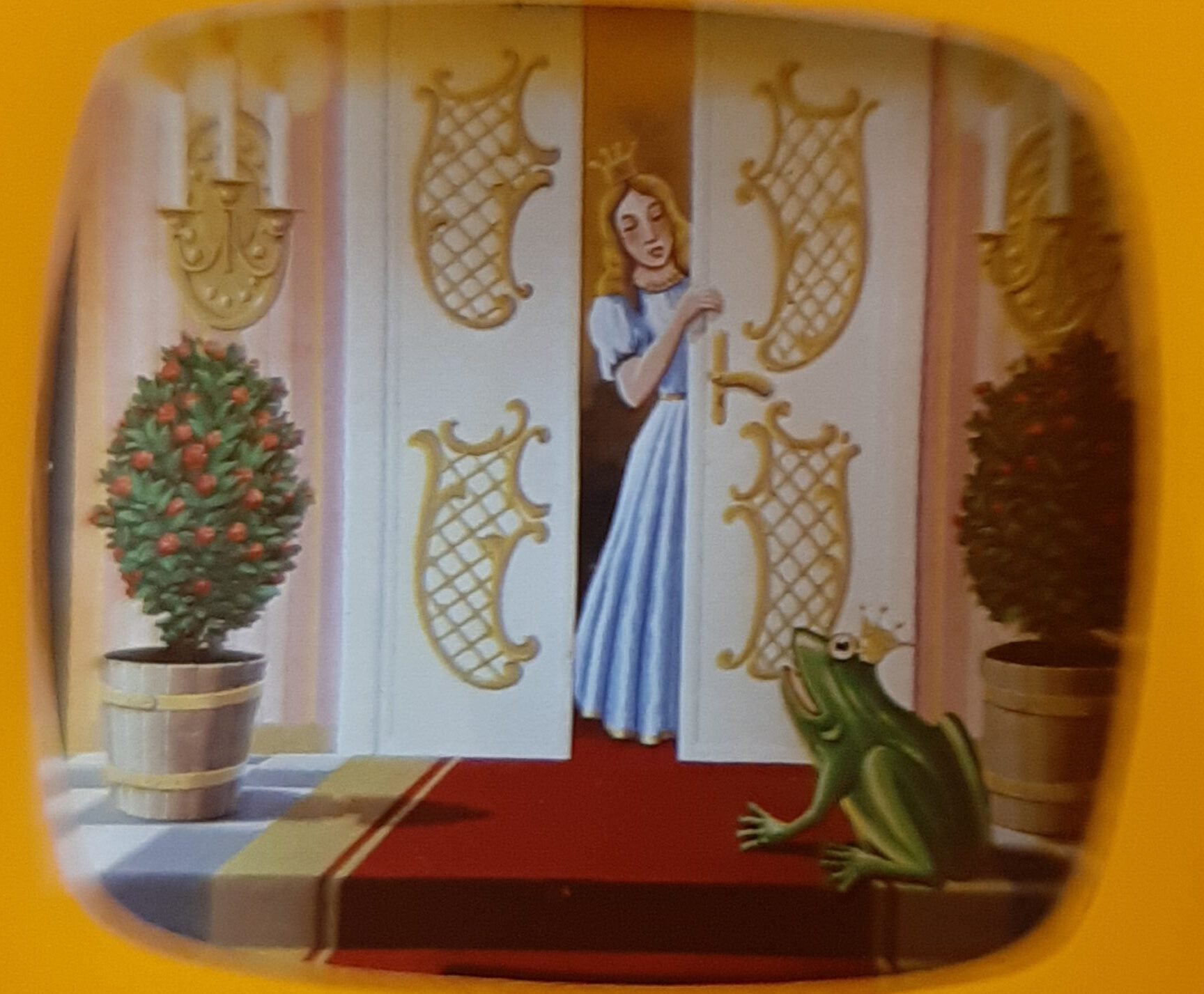 Bildbetrachter TV - Märchen Froschkönig Klick-Fernseher Mini-Dia Betrachter Gucki Nostalgie