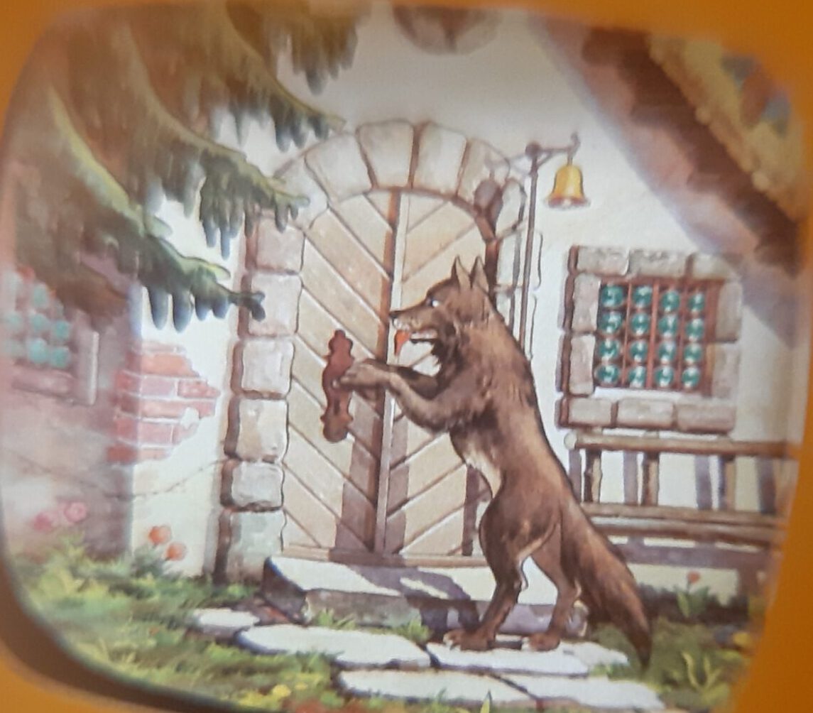 Bildbetrachter TV - Märchen Rotkäppchen Klick-Fernseher Mini-Dia Betrachter Gucki Nostalgie