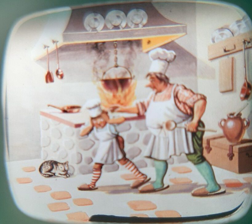 Bildbetrachter TV - Märchen Dornröschen Klick-Fernseher Mini-Dia Betrachter Gucki Nostalgie