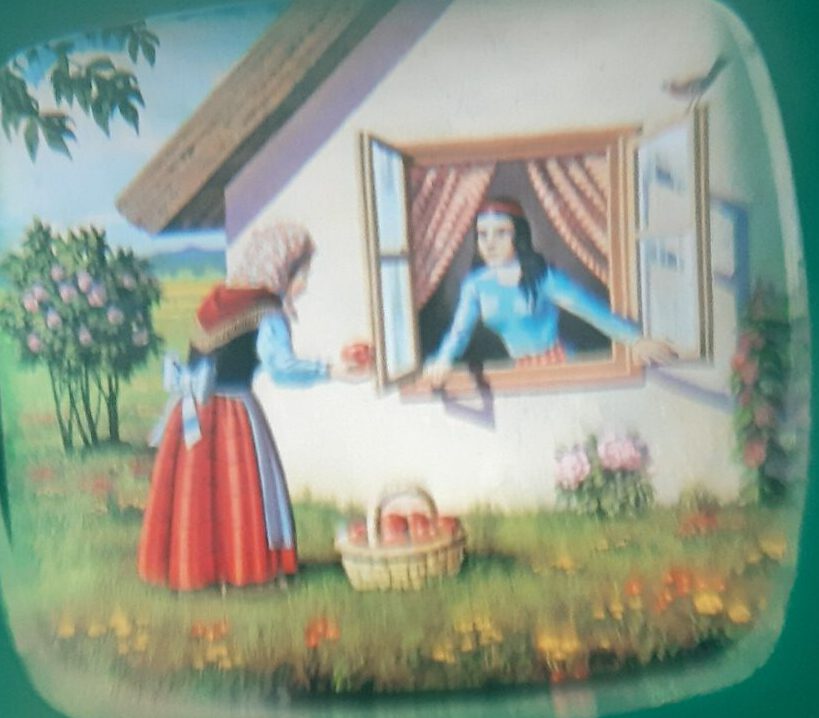 Bildbetrachter TV - Märchen Schneewittchen Klick-Fernseher Mini-Dia Betrachter Gucki Nostalgie
