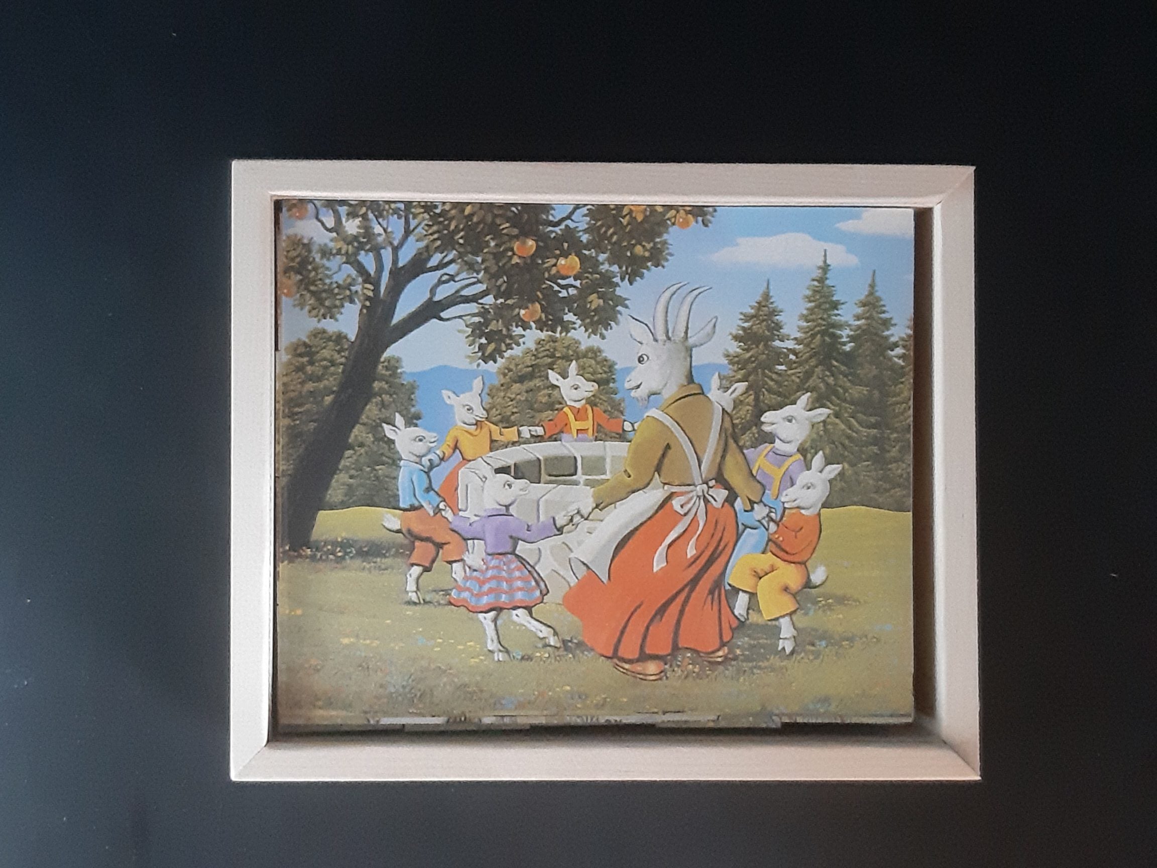 Goki Märchenpuzzle Würfelpuzzle mit sechs wunderschönen Märchenmotiven in einem stabilen Holzkasten