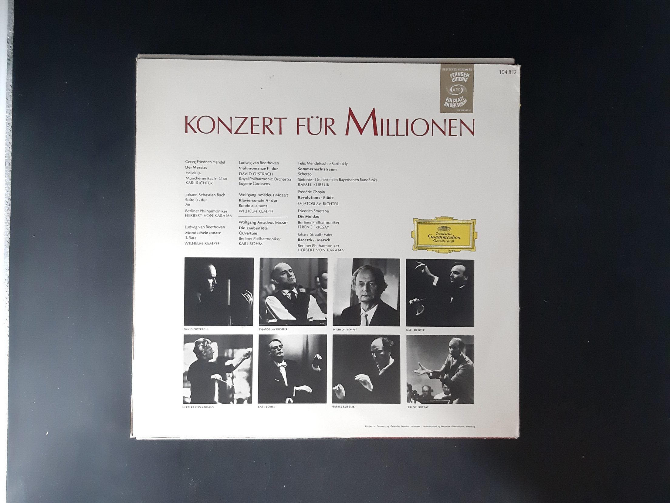 LP Schallplatte Vinyl Konzert für Millionen Karajan, Richter, Böhm etc Deutsche Grammophon 1968
