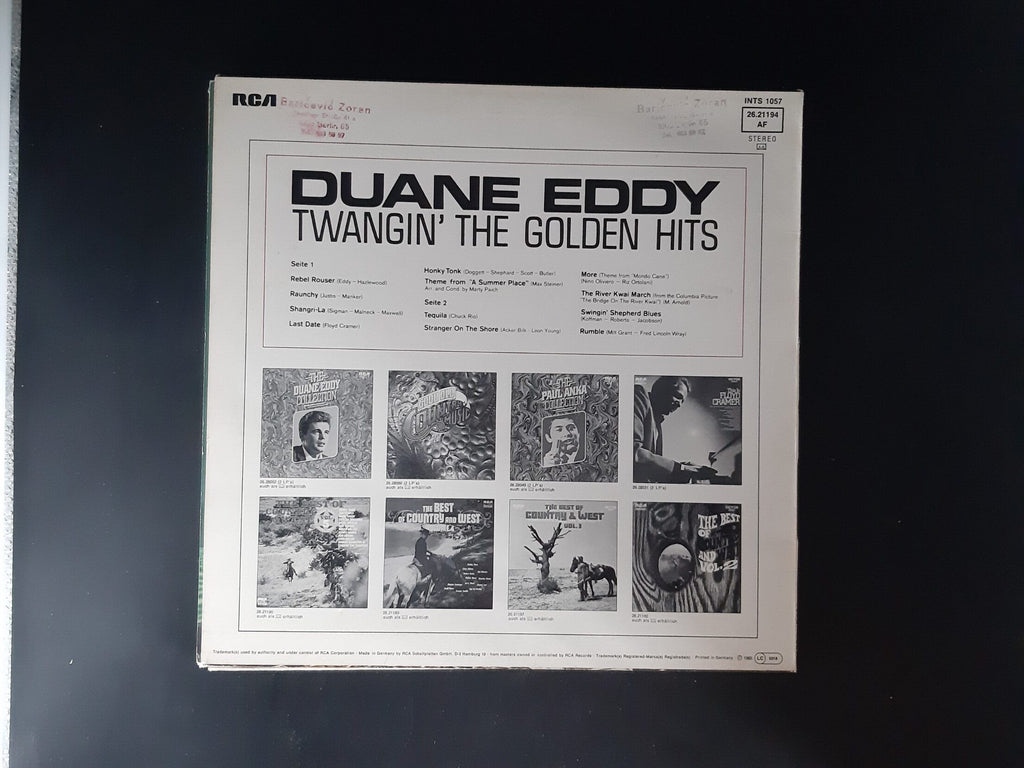 LP Schallplatte Vinyl Duane Eddy Twangin' the Golden Hits Instrumental Gitarre RCA 1965