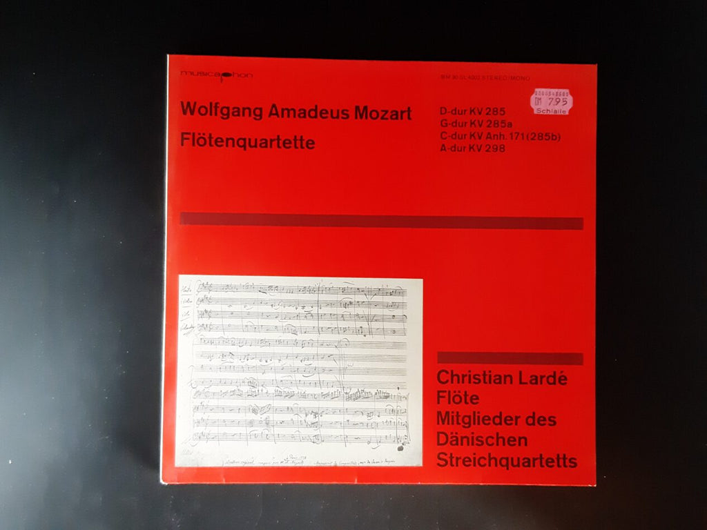 „LP Mozart – Flötenquartette, Christian Lardé, Musicaphon 1983, klassische Vinyl-Schallplatte mit Kammermusikaufnahmen, gebrauchter Zustand mit geprüftem Cover“