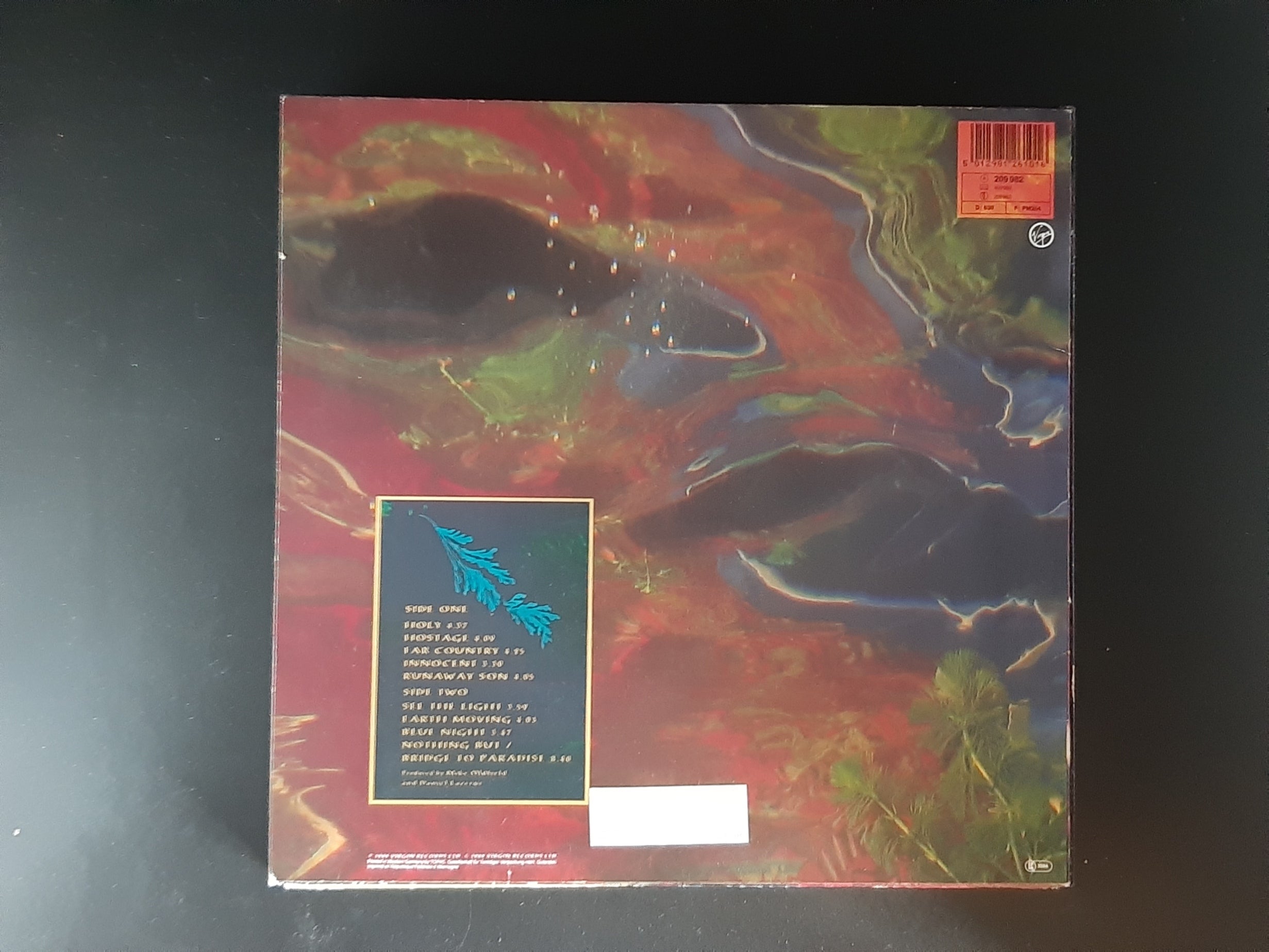 LP Schallplatte Vinyl Mike Oldfield Earth Moving Virgin Records 1989