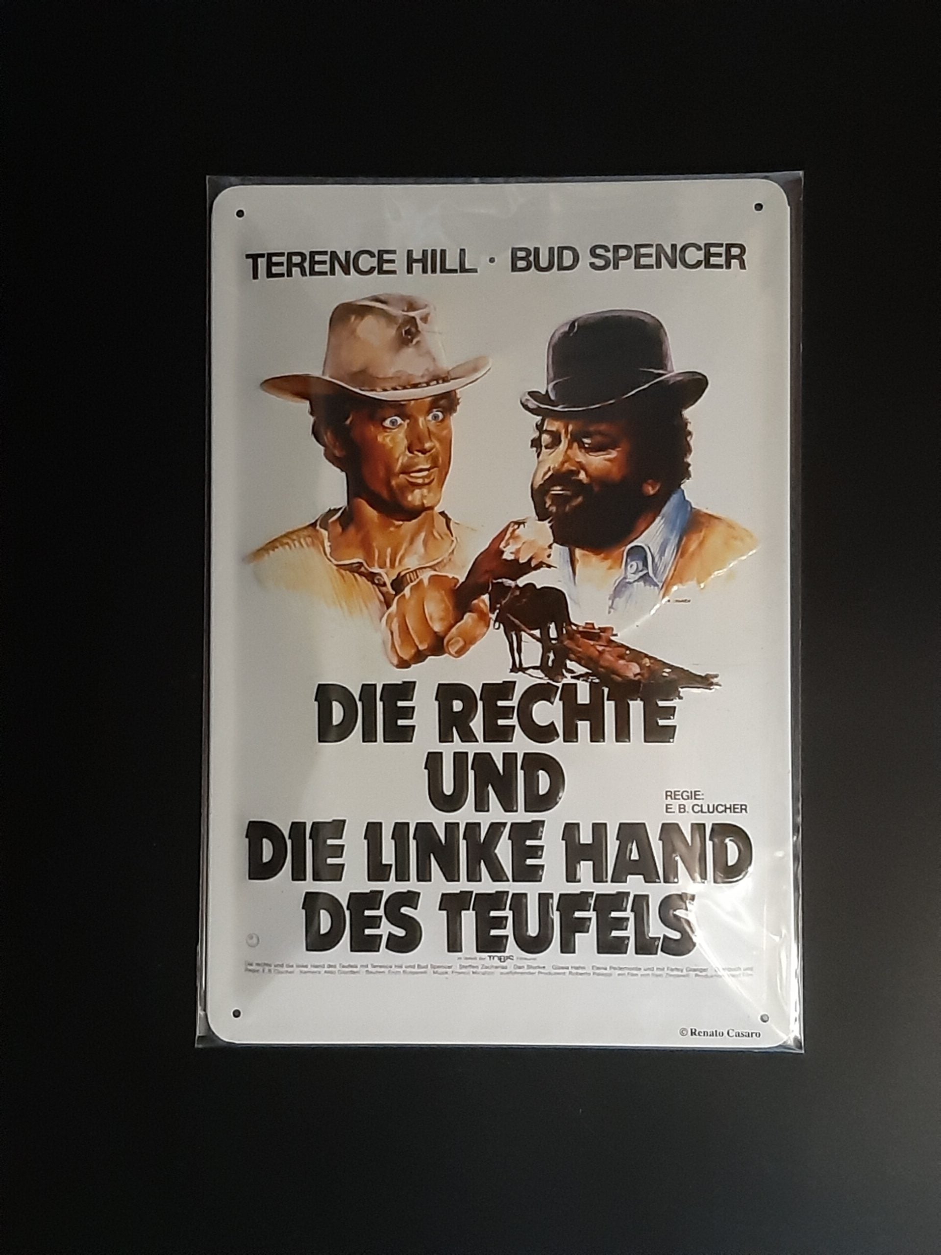 Blechschild Bud Spencer & Terence Hill - Die Rechte und die linke Hand des Teufels (20 x 30 cm)