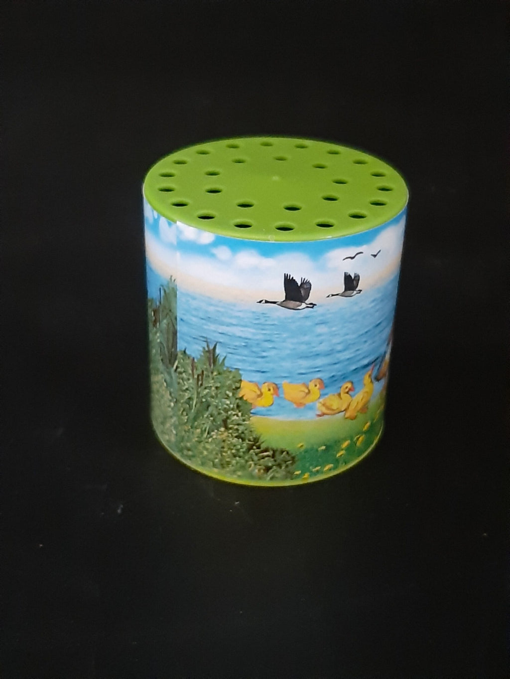 Nostalgisches Kleinspielzeug Entenstimme Entengeschnatter aus der Dose, ca. 4,8 x 5 cm