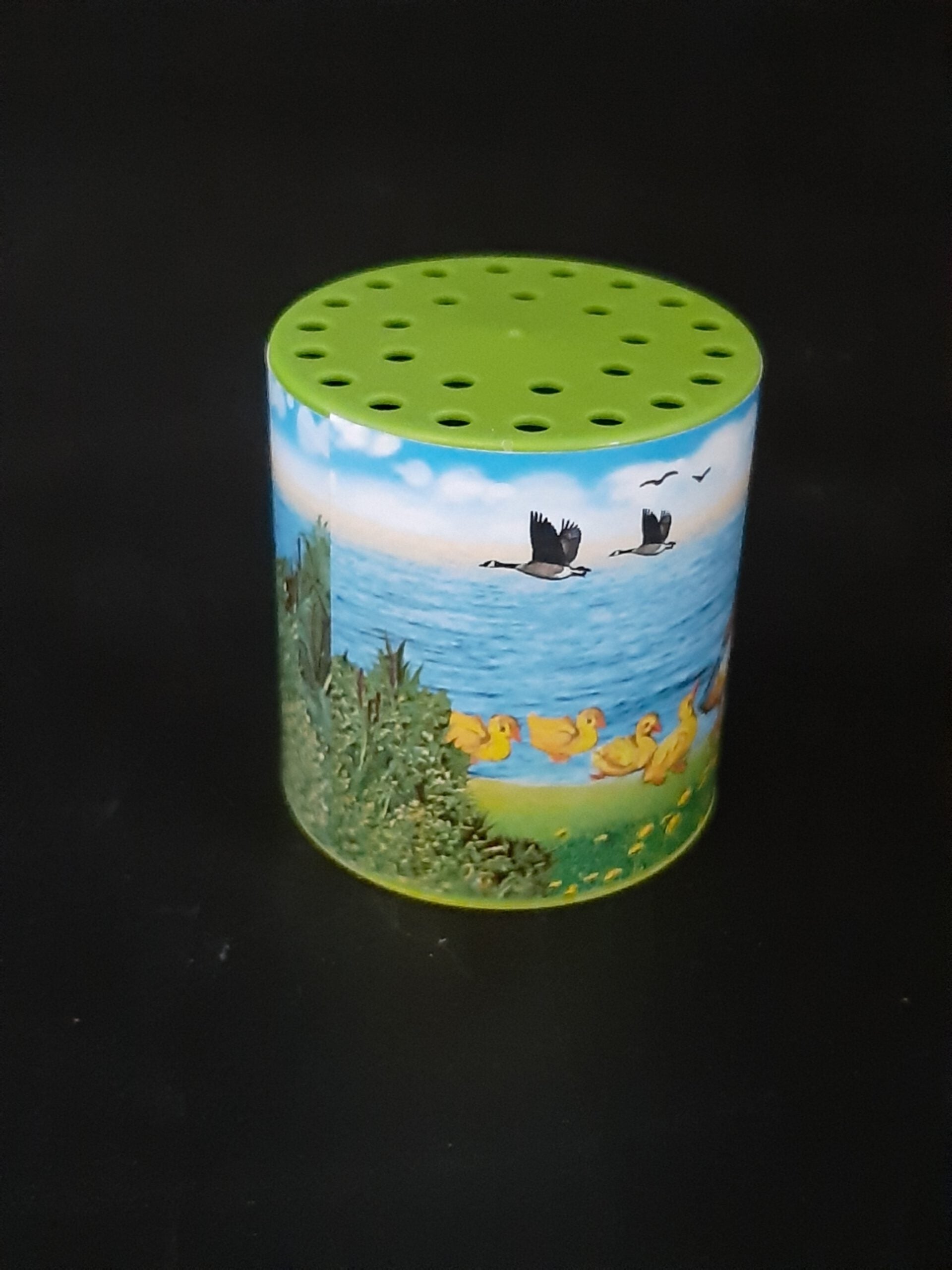 Nostalgisches Kleinspielzeug Entenstimme Entengeschnatter aus der Dose, ca. 4,8 x 5 cm