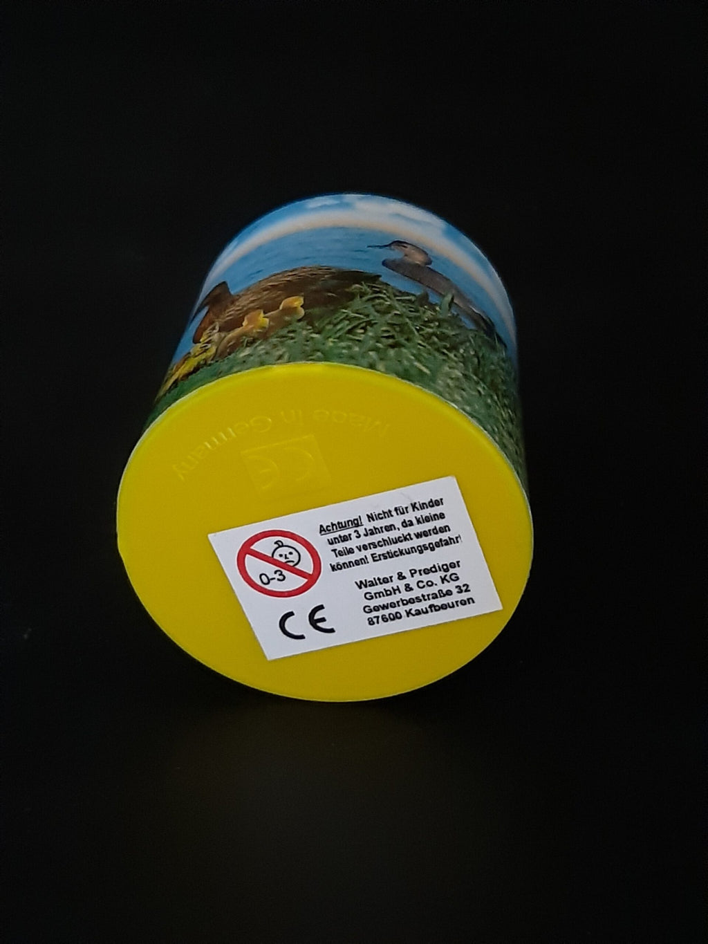 Nostalgisches Kleinspielzeug Entenstimme Entengeschnatter aus der Dose, ca. 4,8 x 5 cm
